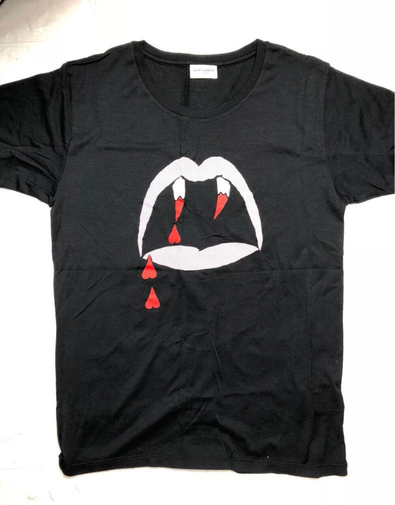 Saint Laurent Paris Saint Laurent Paris Blood tooth short sleeve Size S / US 4 / IT 40 - 1 Thumbnail