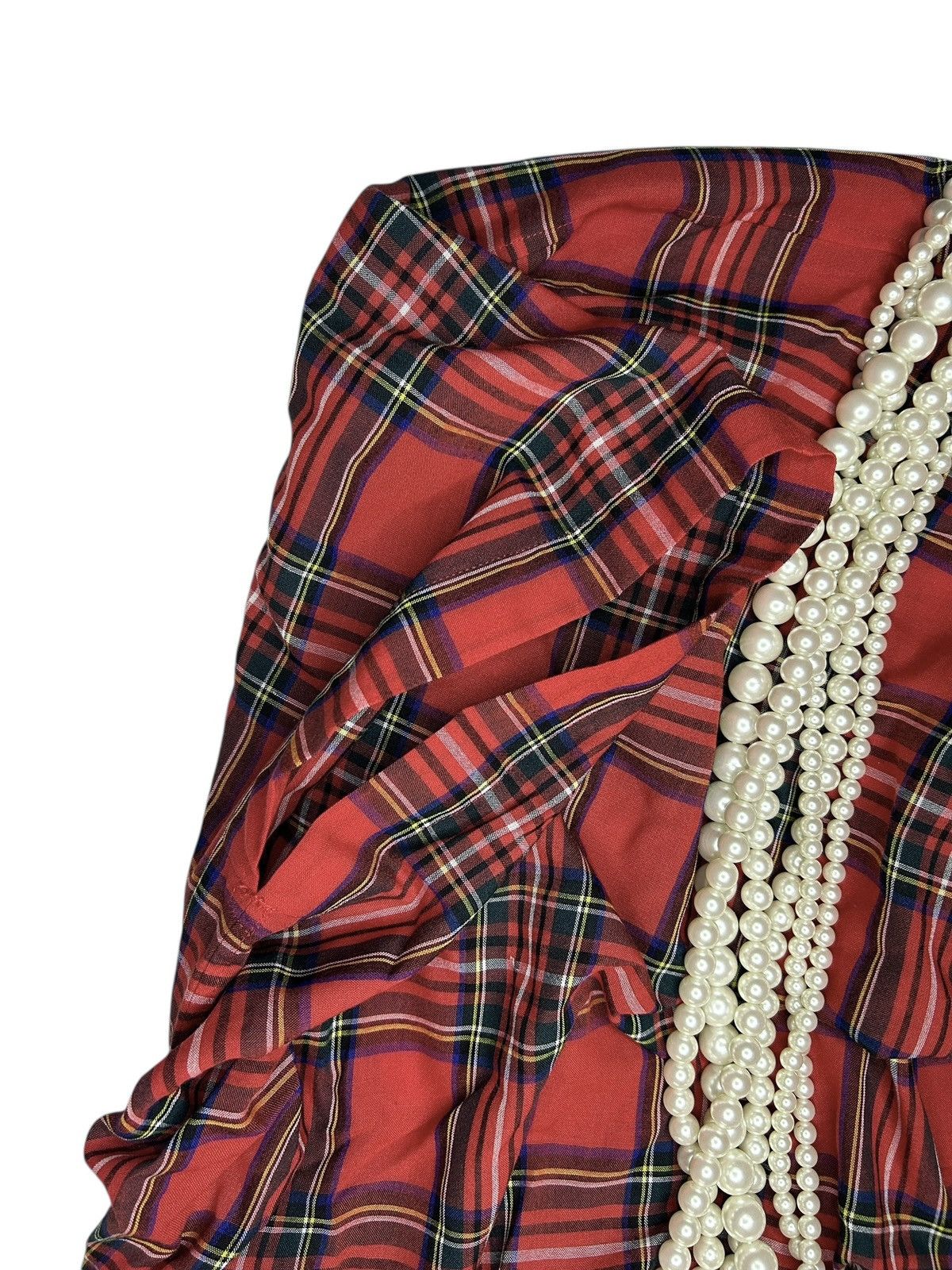 Junya Watanabe S/S 23 Pearl Embellished Tartan Dress Size M / US 6-8 / IT 42-44 - 12 Thumbnail