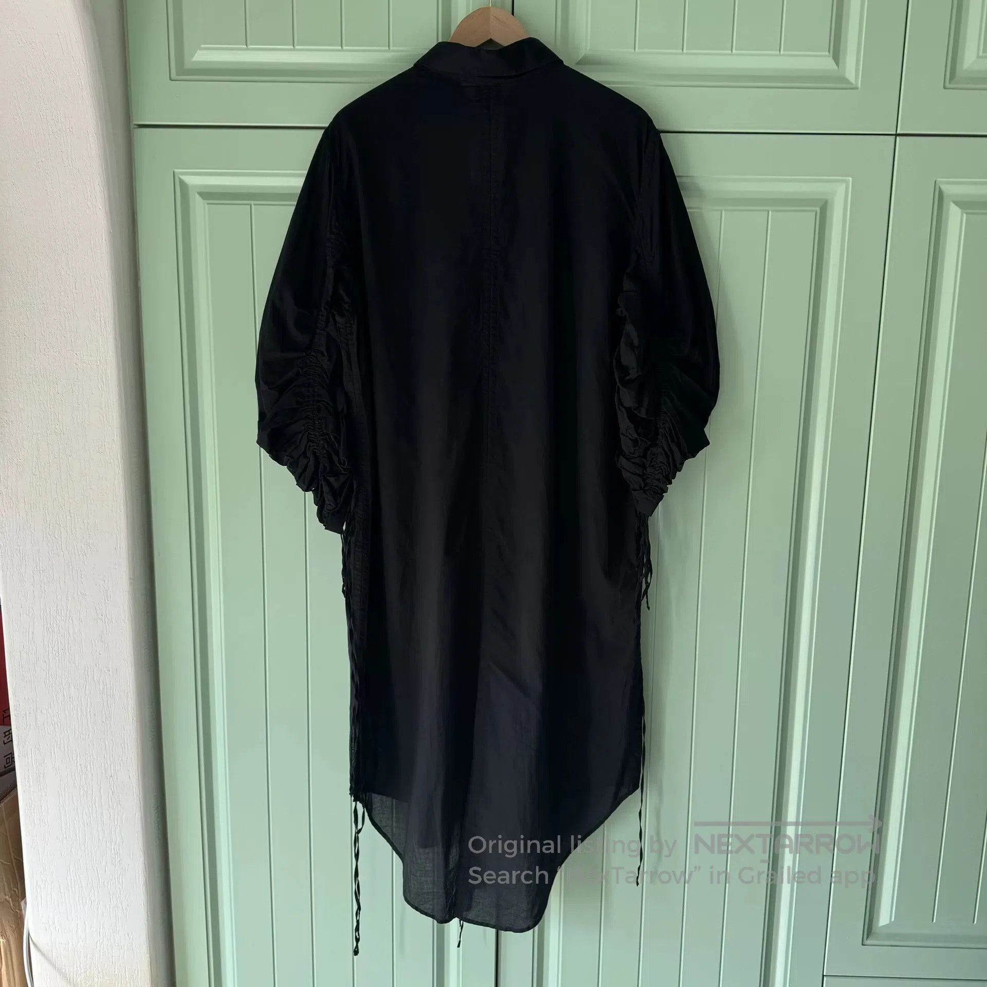 Ann Demeulemeester Ann Demeulemeester Black Ruched Sleeve Shirt. Size S / US 4 / IT 40 - 2 Thumbnail