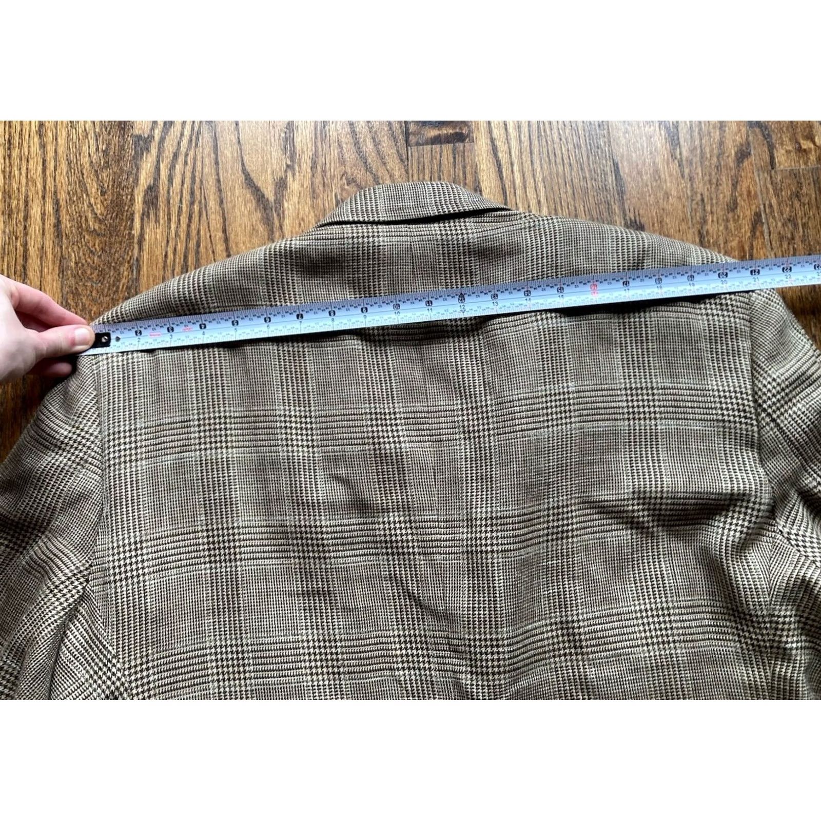 Brooks Brothers BROOKS BROTHERS Blazer Mens 50XL Brown Glen Plaid Silk Linen Wool 3 Button Size 50R - 7 Thumbnail