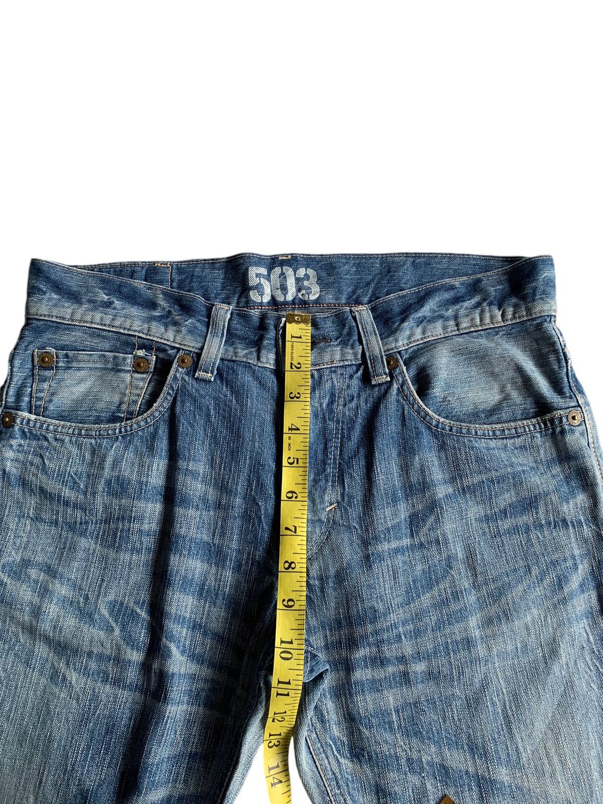 Edwin VINTAGE FLARE EDWIN 503 PUNK STYLE FADED AND RUSTY DENIM☠️🎌 Size US 34 / EU 50 - 13 Thumbnail