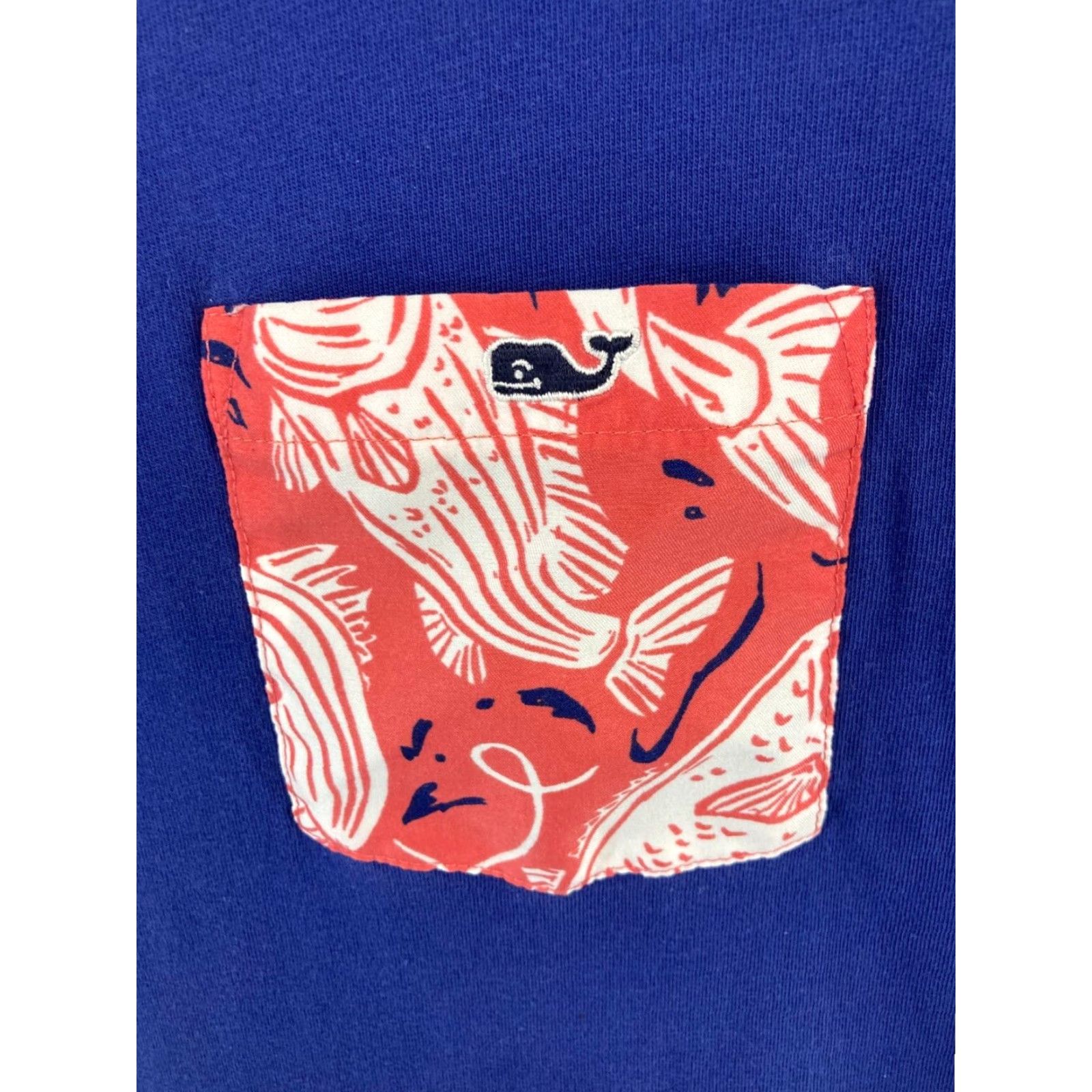 Vineyard Vines Vineyard Vines Shirt Adult Medium Blue Whale Pocket Cotton Jersey Crew Neck Mens Size US M / EU 48-50 / 2 - 5 Thumbnail