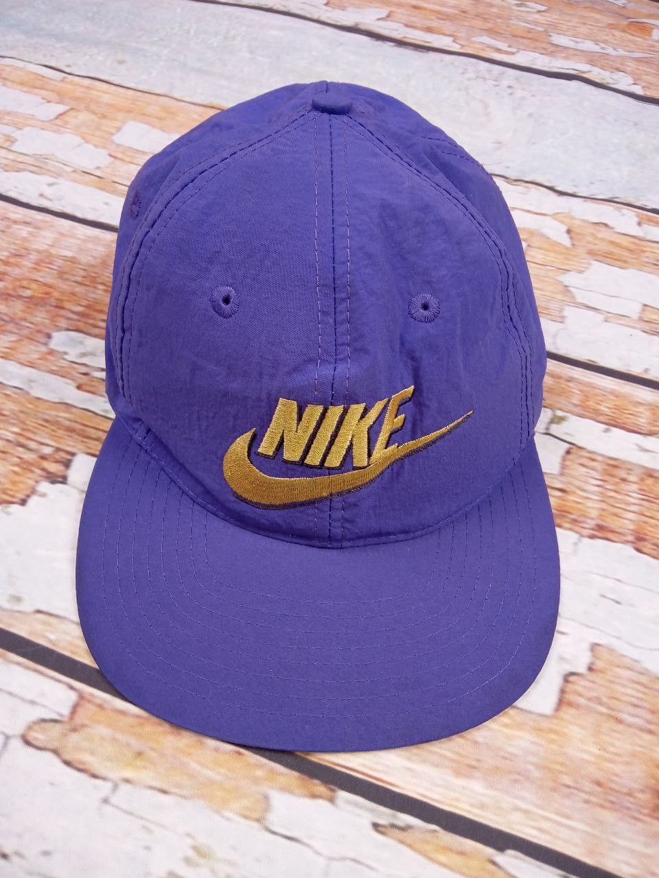 Nike Rare 90s Vintage Nike Nylon Purple Snapback Hat Cap Size ONE SIZE - 2 Thumbnail