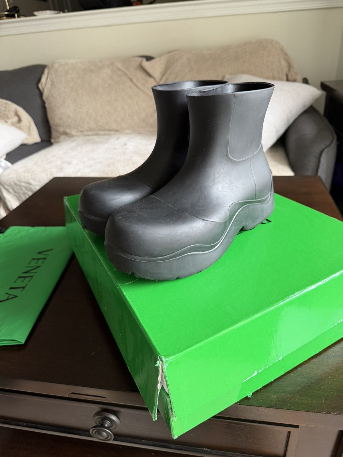 Bottega Veneta Black Puddle Boots size 40 Size US 7.5 / EU 40-41 - 2 Thumbnail