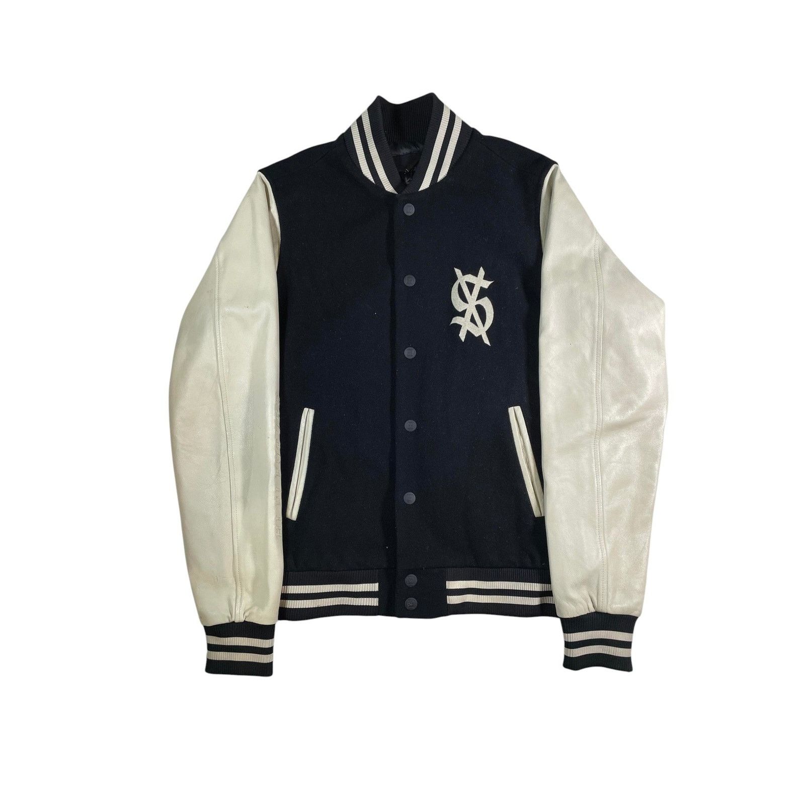 Ksubi Ksubi King Black & Cream Varsity Jacket Size US L / EU 52-54 / 3 - 1 Thumbnail