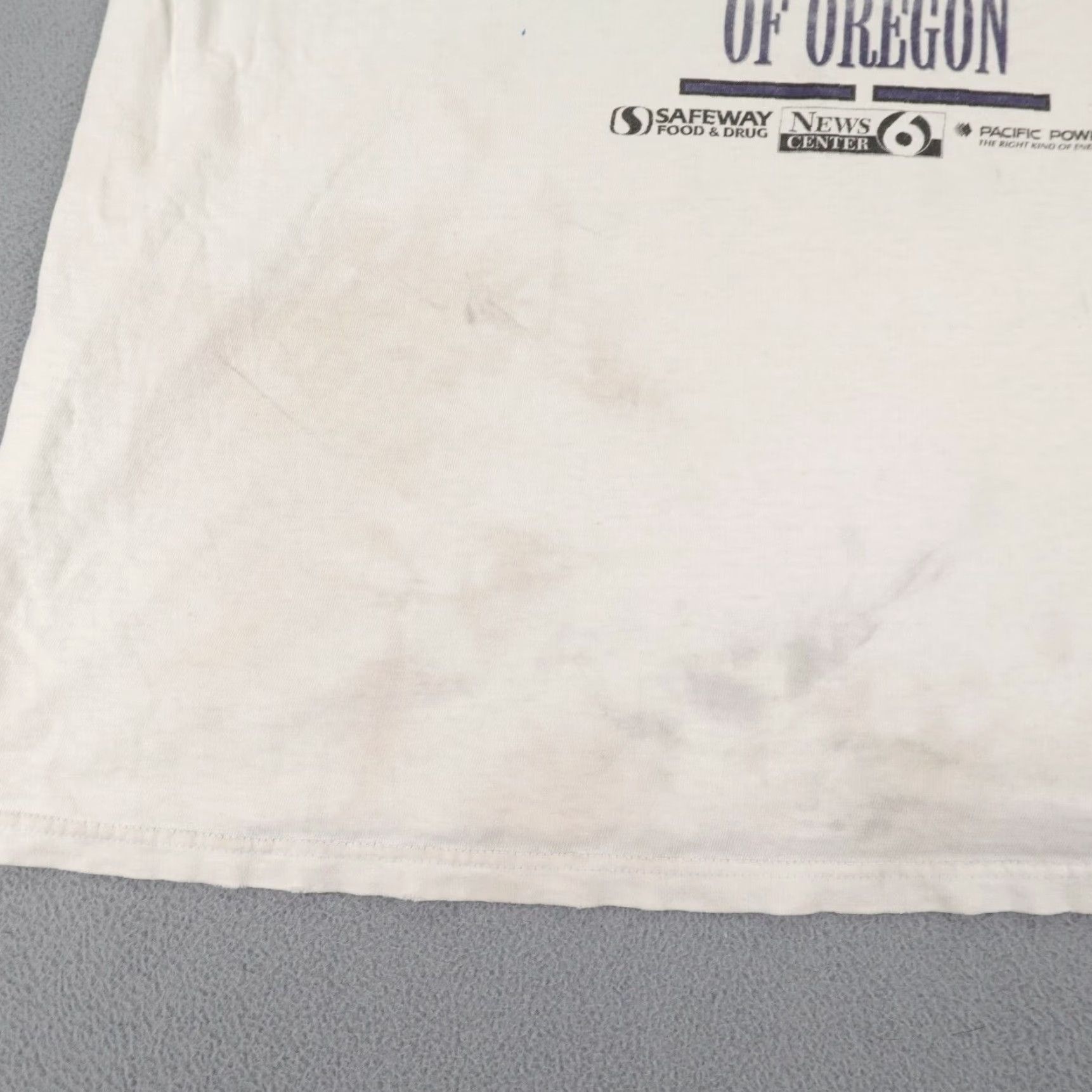 Nike VINTAGE Nike Shirt Mens XL White 1997 Games of Oregon 90s State Graphic Print Cotton Knit Logo Short Sleeve Crew Neck T-Shirt Mens Size US XL / EU 56 / 4 - 5 Thumbnail
