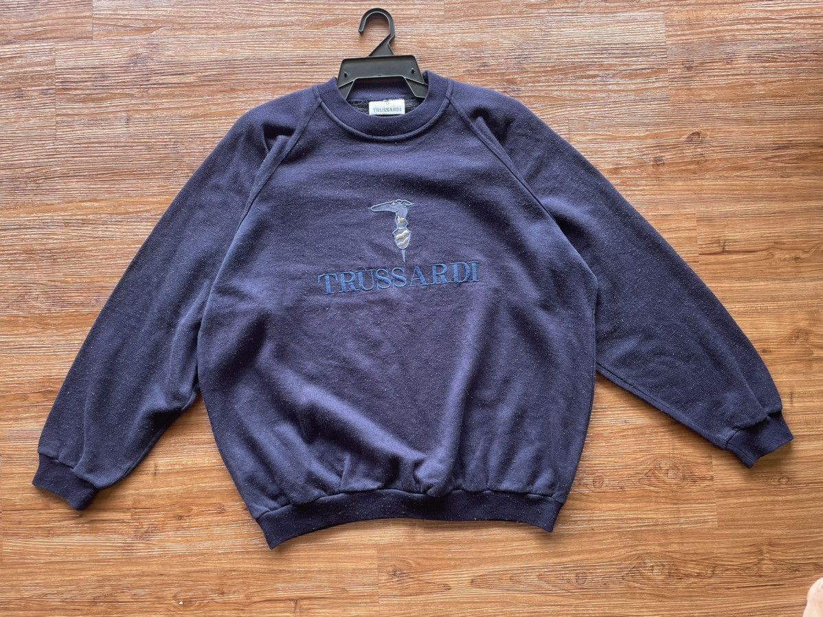 Trussardi Vintage Trussardi Crewneck Sweatshirt Greyhound Logo Size US L / EU 52-54 / 3 - 1 Thumbnail