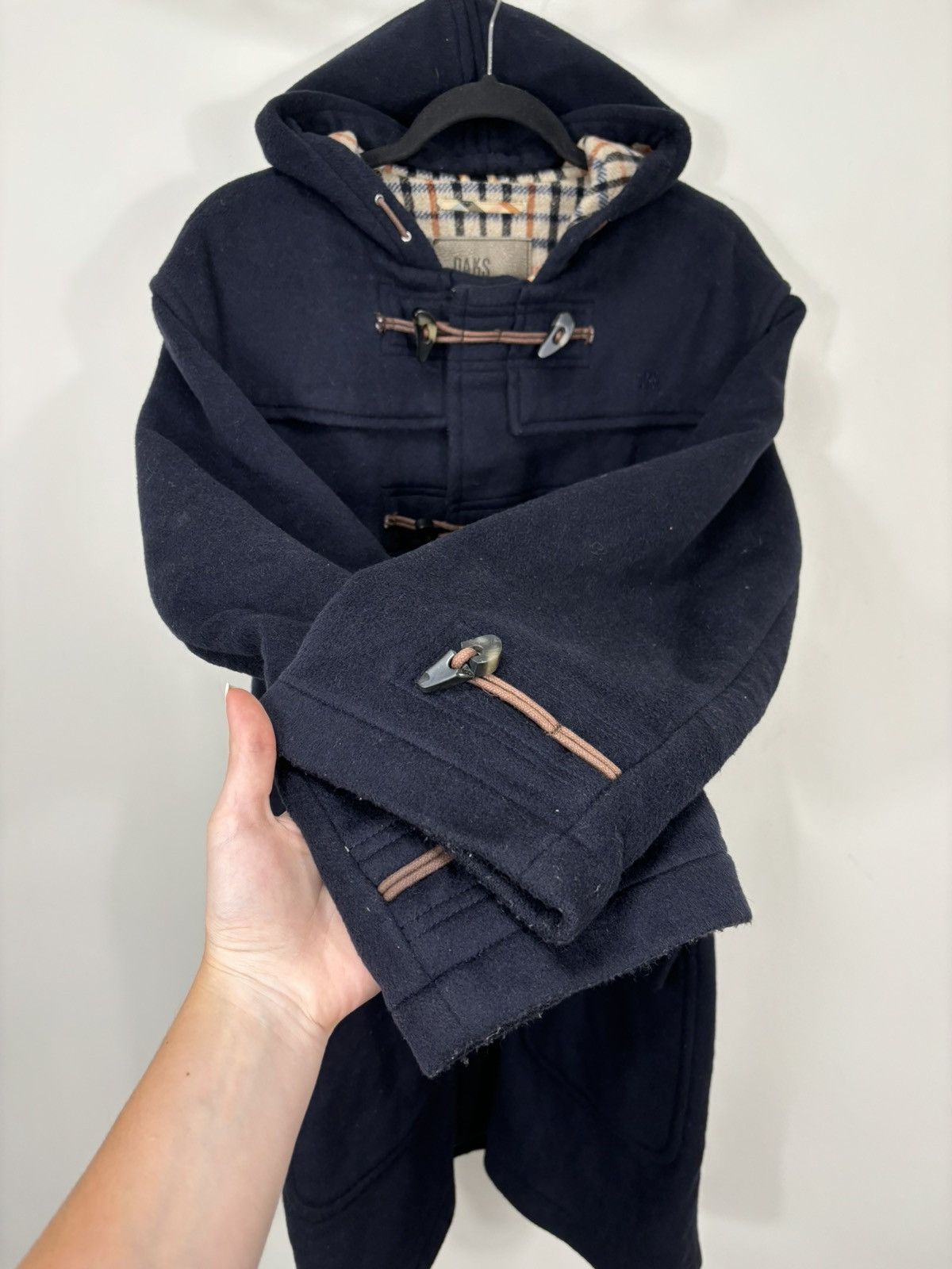 DAKS Daks London Men’s Navy Classic Wool Cashmere Duffle Coat Size US M / EU 48-50 / 2 - 9 Thumbnail