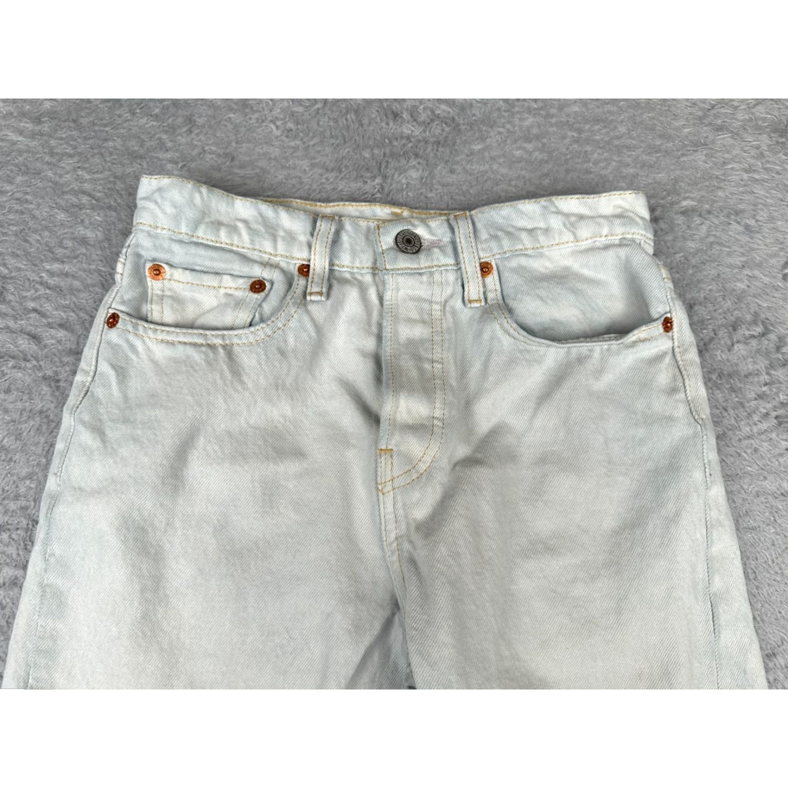 Levi's VINTAGE Levis Premium Jeans Womens 25 Blue Denim Big E Wedgie Straight Mid Rise 25x28 Size 42" / US 20 - 4 Thumbnail
