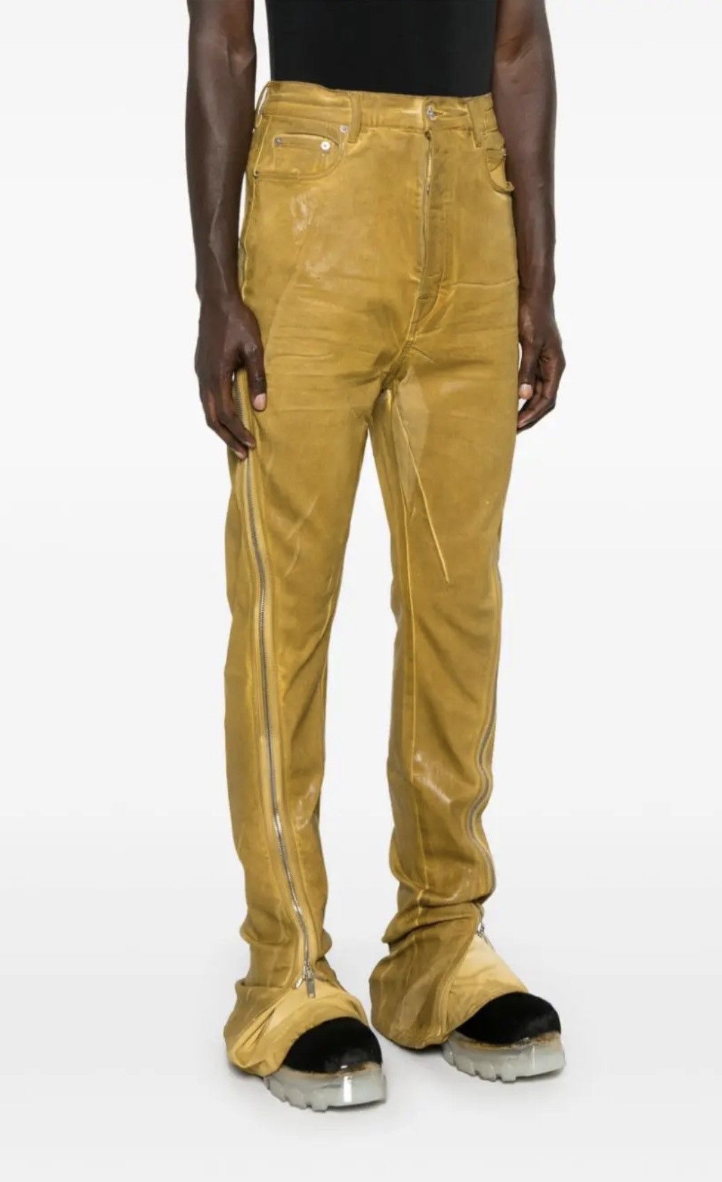 Rick Owens Drkshdw Rick Owens DRKSHDW Bolan Banana Pants in Ochre Colorway Size US 31 - 2 Thumbnail
