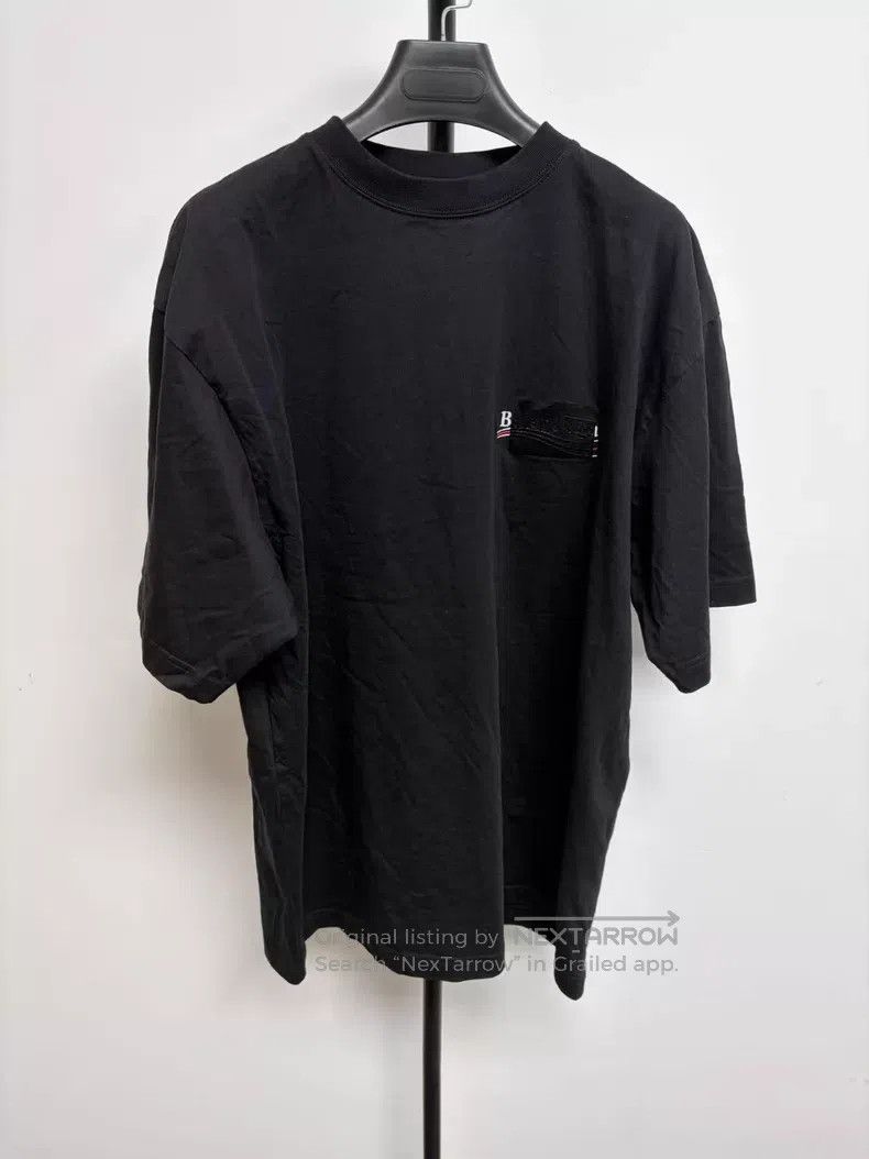 Balenciaga Balenciaga Solid Color Logo Printed Concealed Round Neck S Size US S / EU 44-46 / 1 - 1 Thumbnail