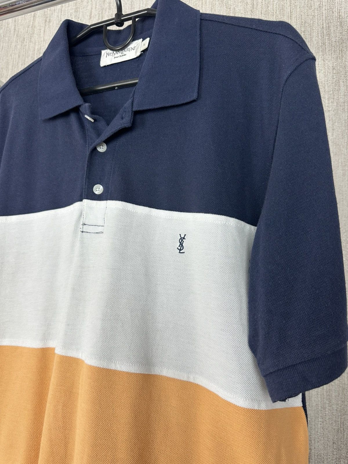 Vintage × Yves Saint Laurent Vintage Yves Saint Lauren mini Logo Polo shirt YSL Polo Size US L / EU 52-54 / 3 - 4 Thumbnail