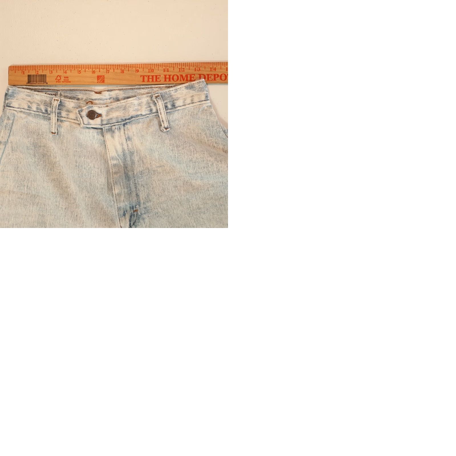 Vintage VINTAGE Cap Ferrat Denim Capri Jeans Womens Regular 26 26x16 Acid Wash High Waist Distressed Blue 90s Style Girls/Mens? Size 26" / US 2 / IT 38 - 9 Thumbnail
