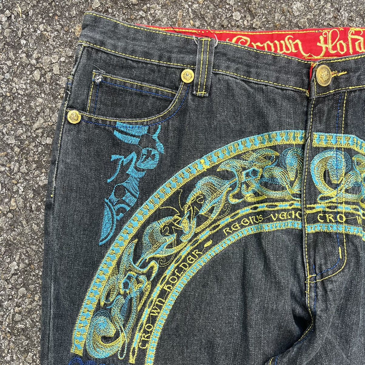 JNCO Vintage Crown Holder Arts Embroidery Denim Jeans Size US 40 / EU 56 - 4 Thumbnail