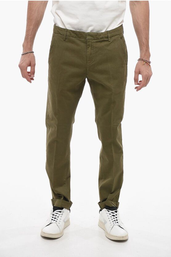 image of Dondup Slim Fit Gaubert Chino Pants in Green, Men's (Size 36)