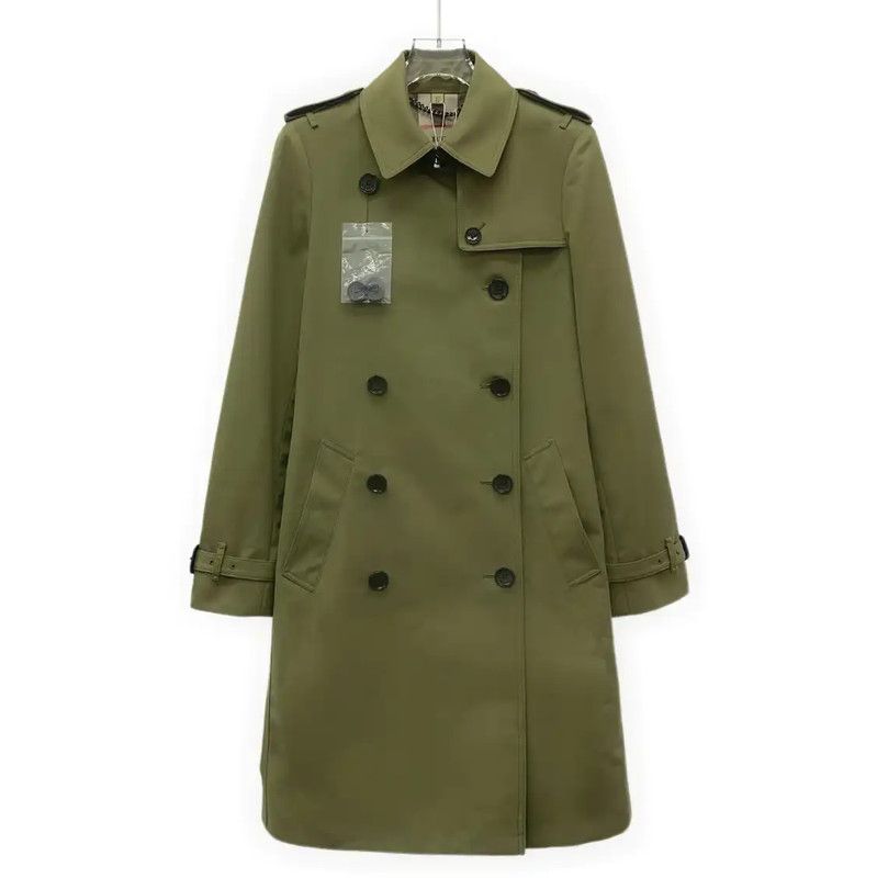 Burberry Burberry Green Polyester Women's Trench Coat Size S / US 4 / IT 40 - 1 Thumbnail