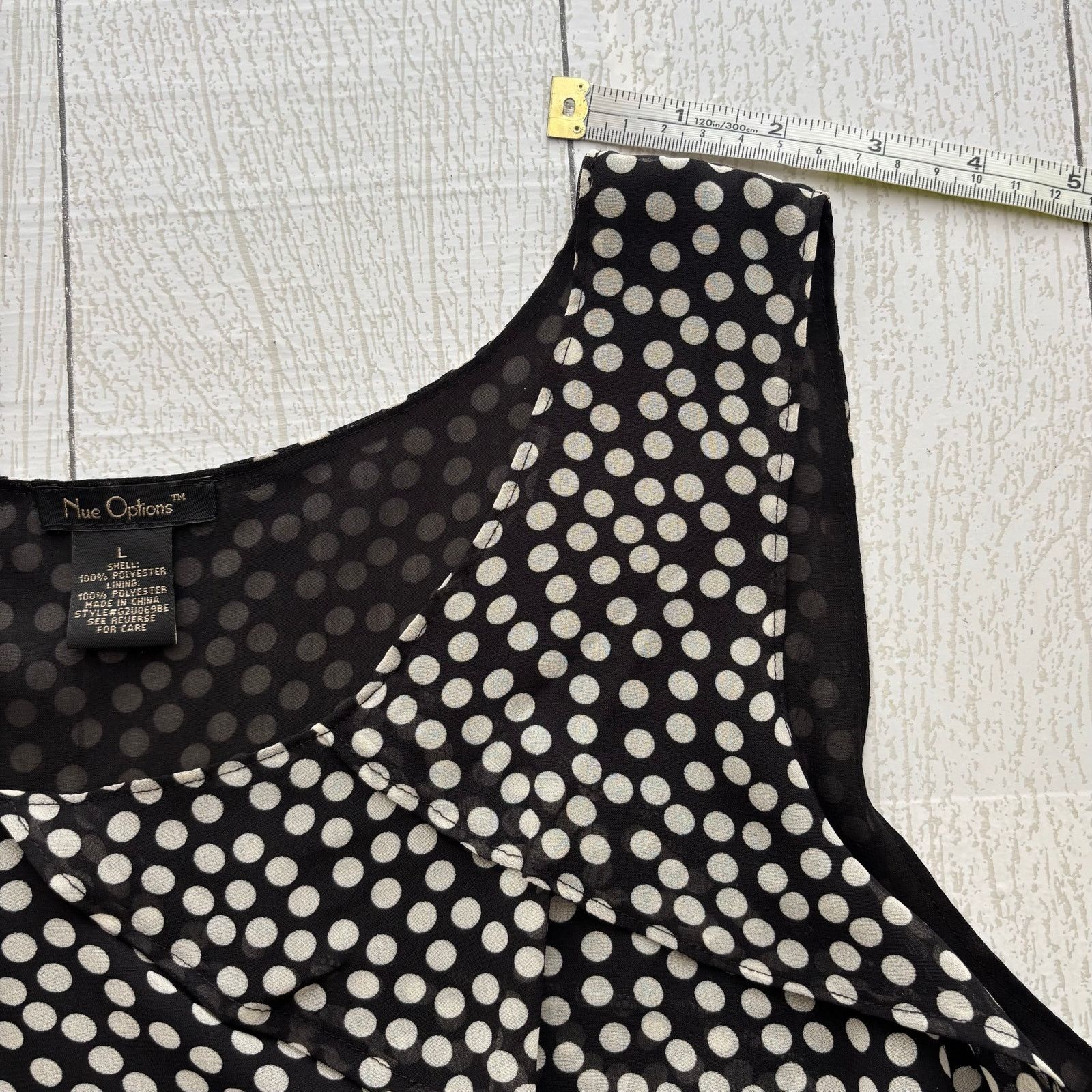 Other Nue Options Black & White Polka Dots Ruffle Tank Top Size L Size L / US 10 / IT 46 - 4 Thumbnail