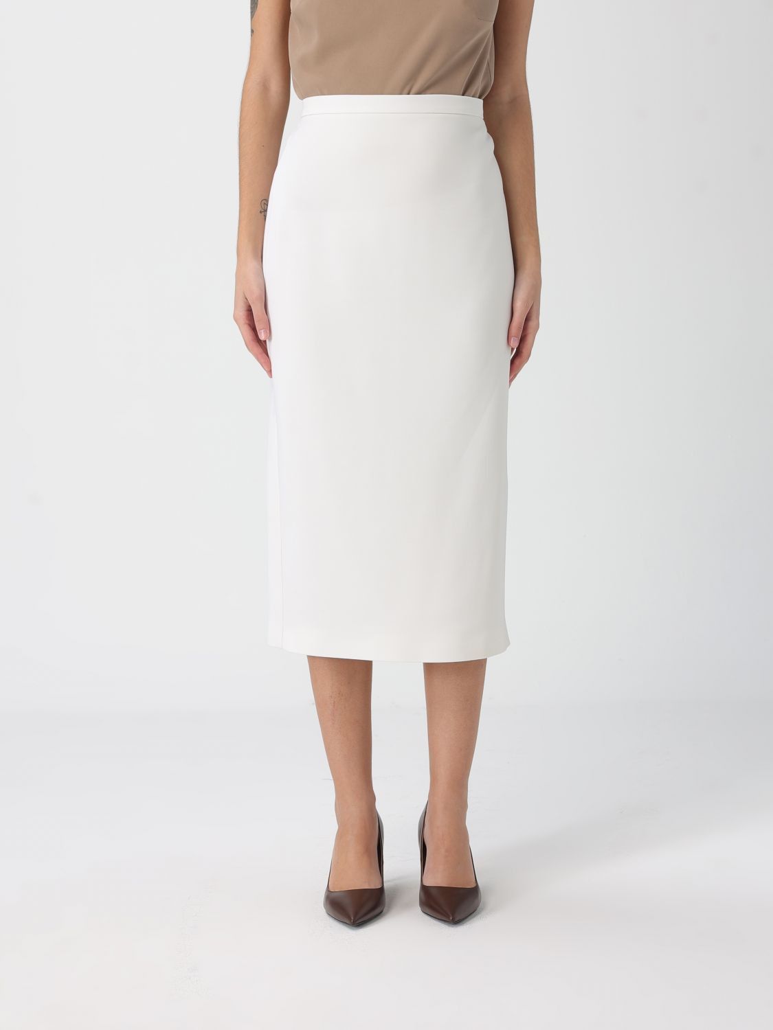 Max Mara Max Mara Skirt Woman White Size 30" / US 8 / IT 44 - 1 Thumbnail