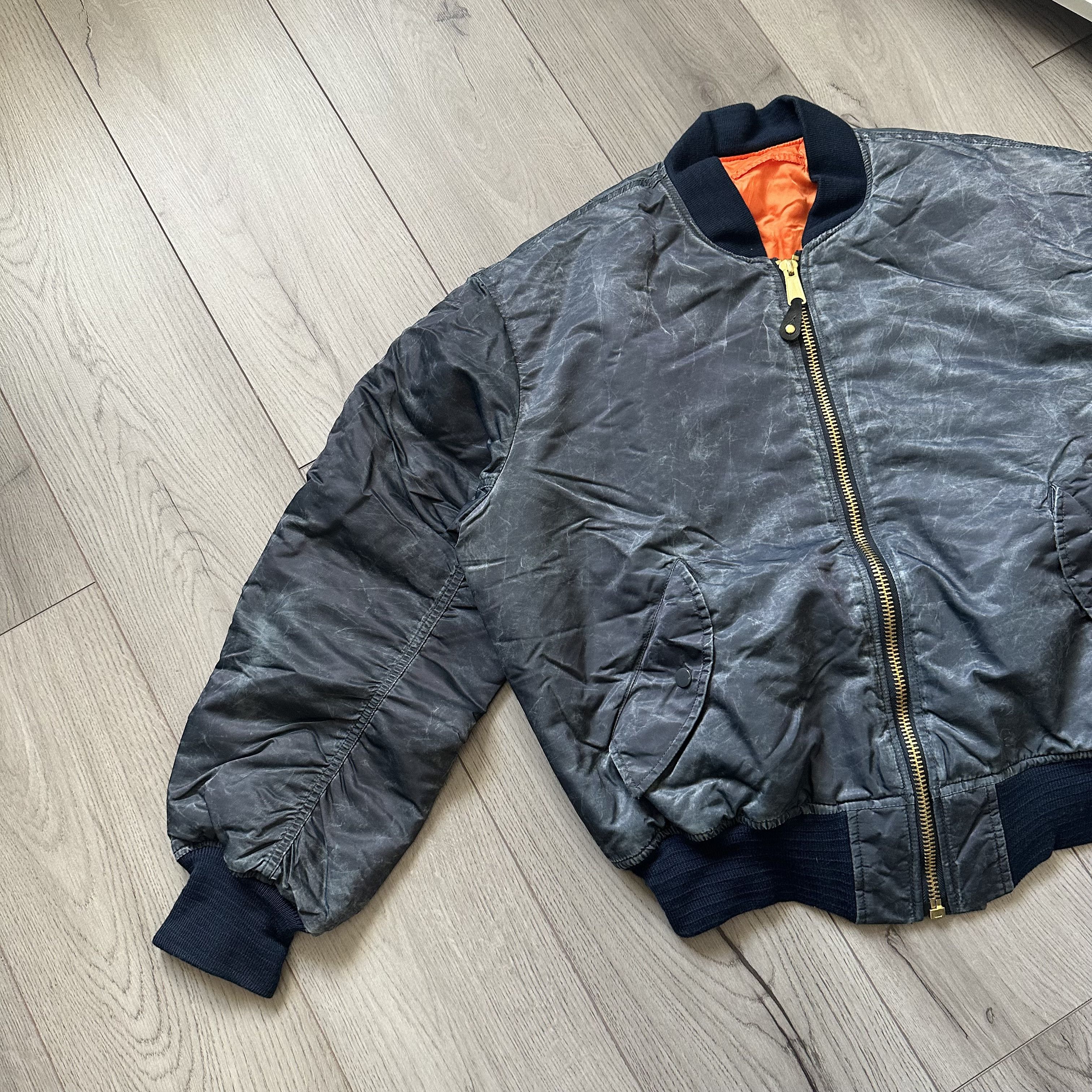 Japanese Brand × Vintage Garment Dyed Nylon Avant Garde Bomber Jacket Vintage y2k Size US L / EU 52-54 / 3 - 5 Thumbnail