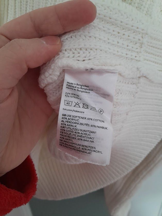H&M White knitted sweater Size S / US 4 / IT 40 - 4 Thumbnail