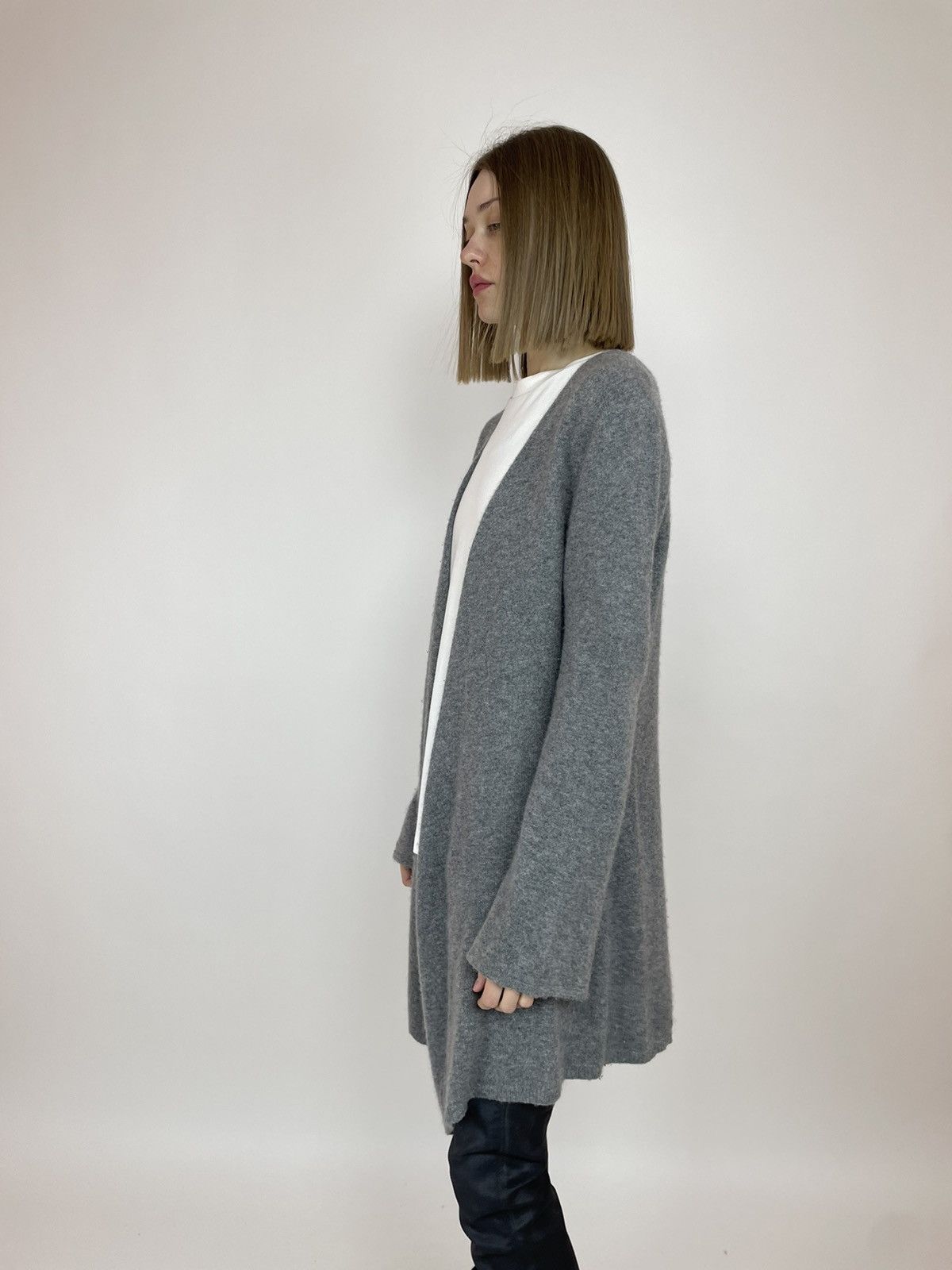 Designer Peter Hahn Cashmere Long Cardigan size 42 Size M / US 6-8 / IT 42-44 - 4 Thumbnail
