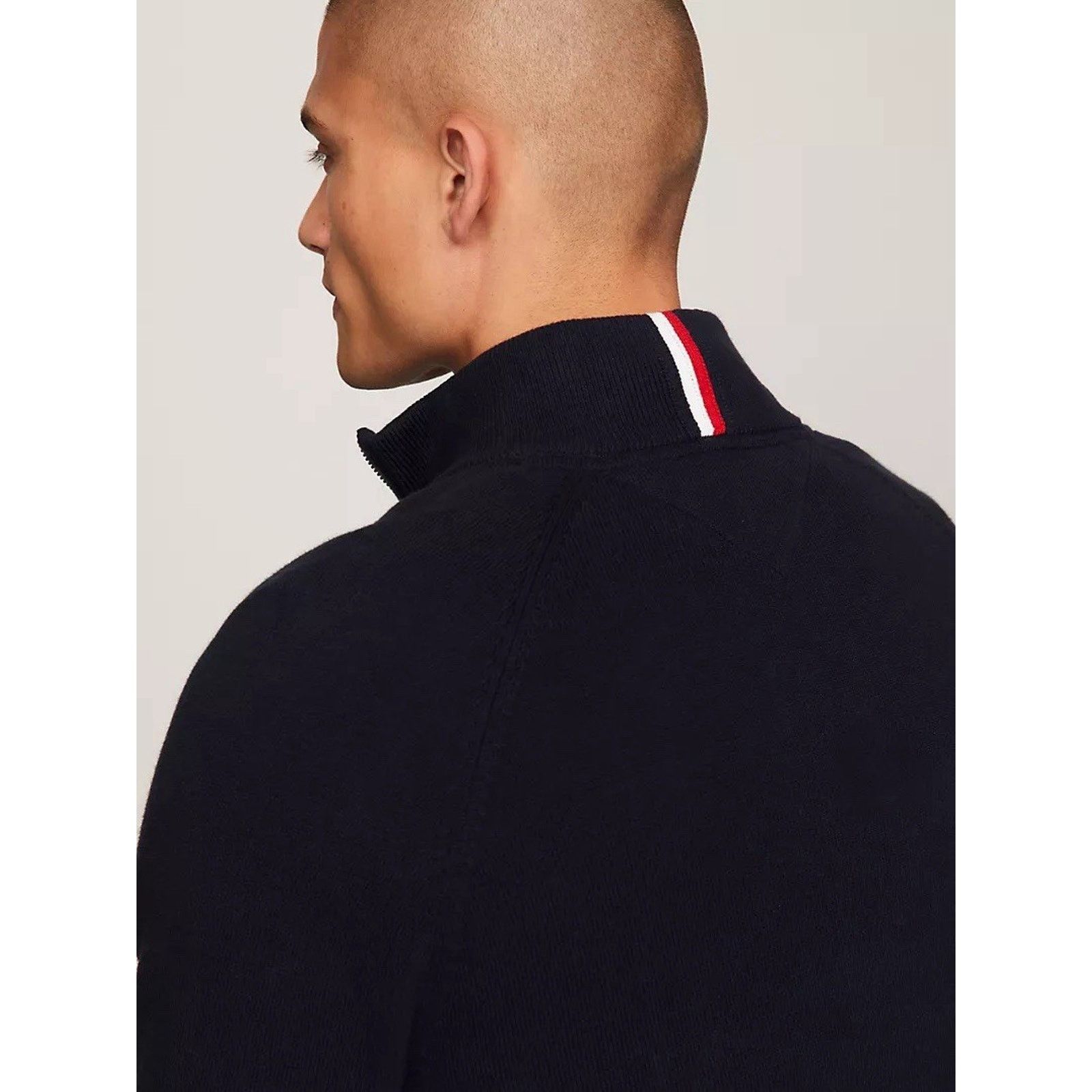 Tommy Hilfiger NWT Tommy Hilfiger Men's Solid Full-Zip Sweater Navy Small Size US S / EU 44-46 / 1 - 7 Thumbnail