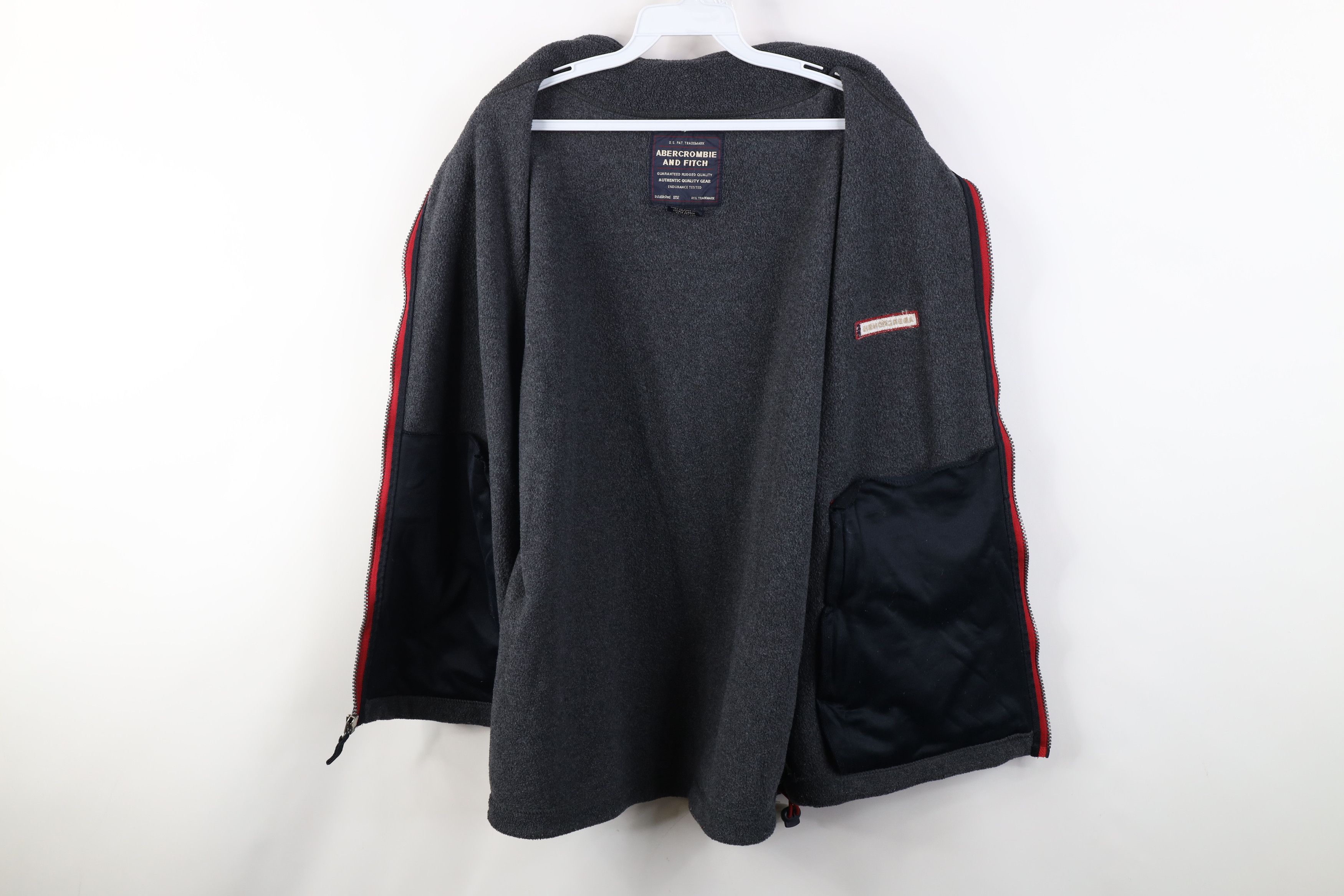 Abercrombie & Fitch Vintage 90s Abercrombie & Fitch Fleece Vest Jacket Gray Size US L / EU 52-54 / 3 - 8 Thumbnail