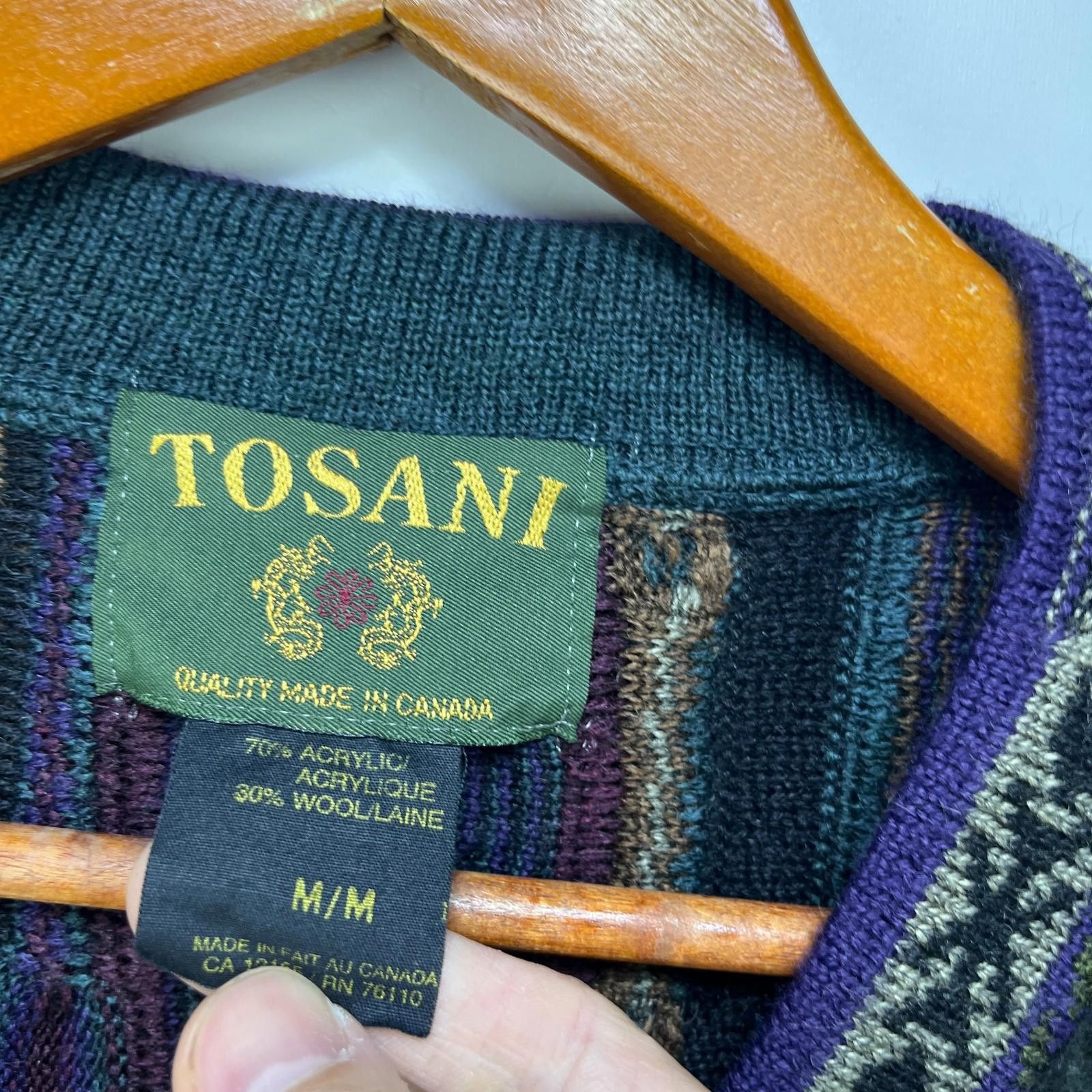 Cabelas Vintage 90s Tosani Coogi Style 3D Knit Sweater Size Medium Size US XL / EU 56 / 4 - 7 Thumbnail