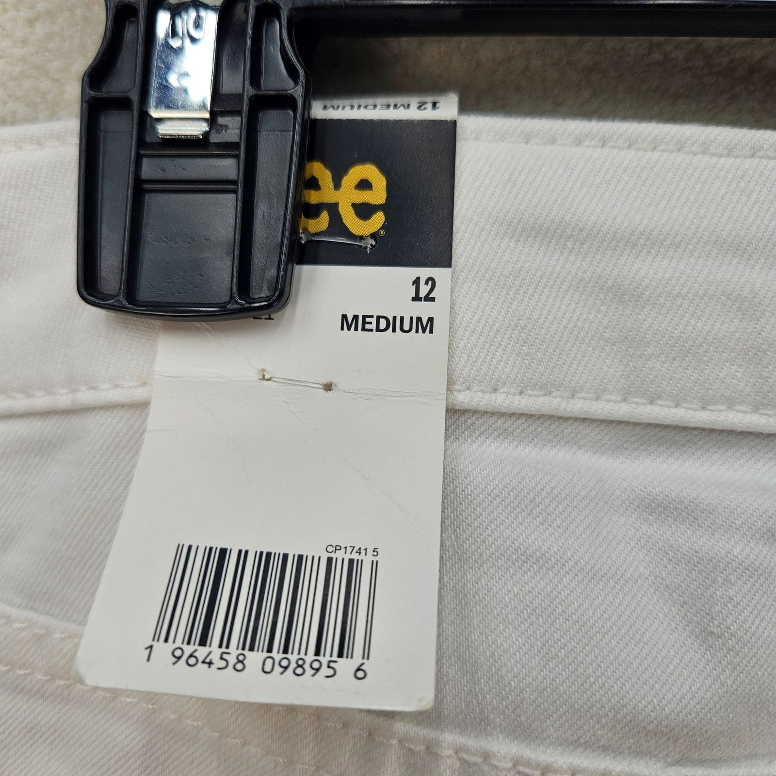 Lee LEE WOMEN'S 12 MEDIUM WHITE CLASSIC FIT STRAIGHT LEG JEANS Size 34" / US 12 / IT 48 - 9 Thumbnail