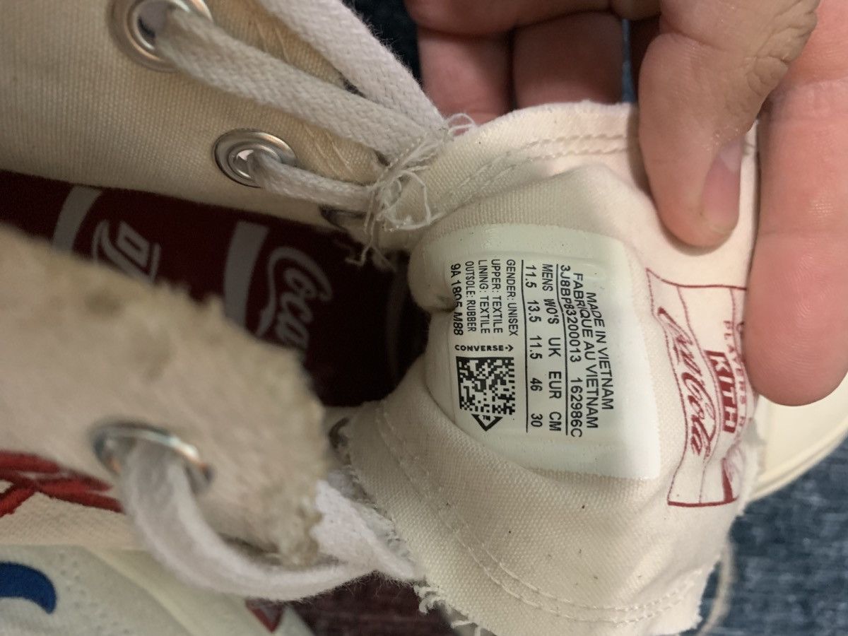 Coca Cola 2018 Kith Coca Cola Converse (White) Size US 11.5 / EU 44-45 - 8 Thumbnail