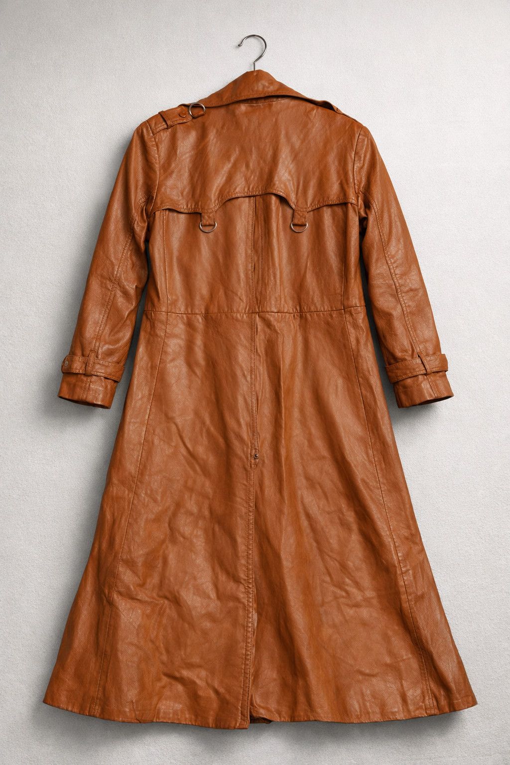 Other Women's Vintage 1970's Leather Trench Coat Dav Mark M Size M / US 6-8 / IT 42-44 - 4 Thumbnail