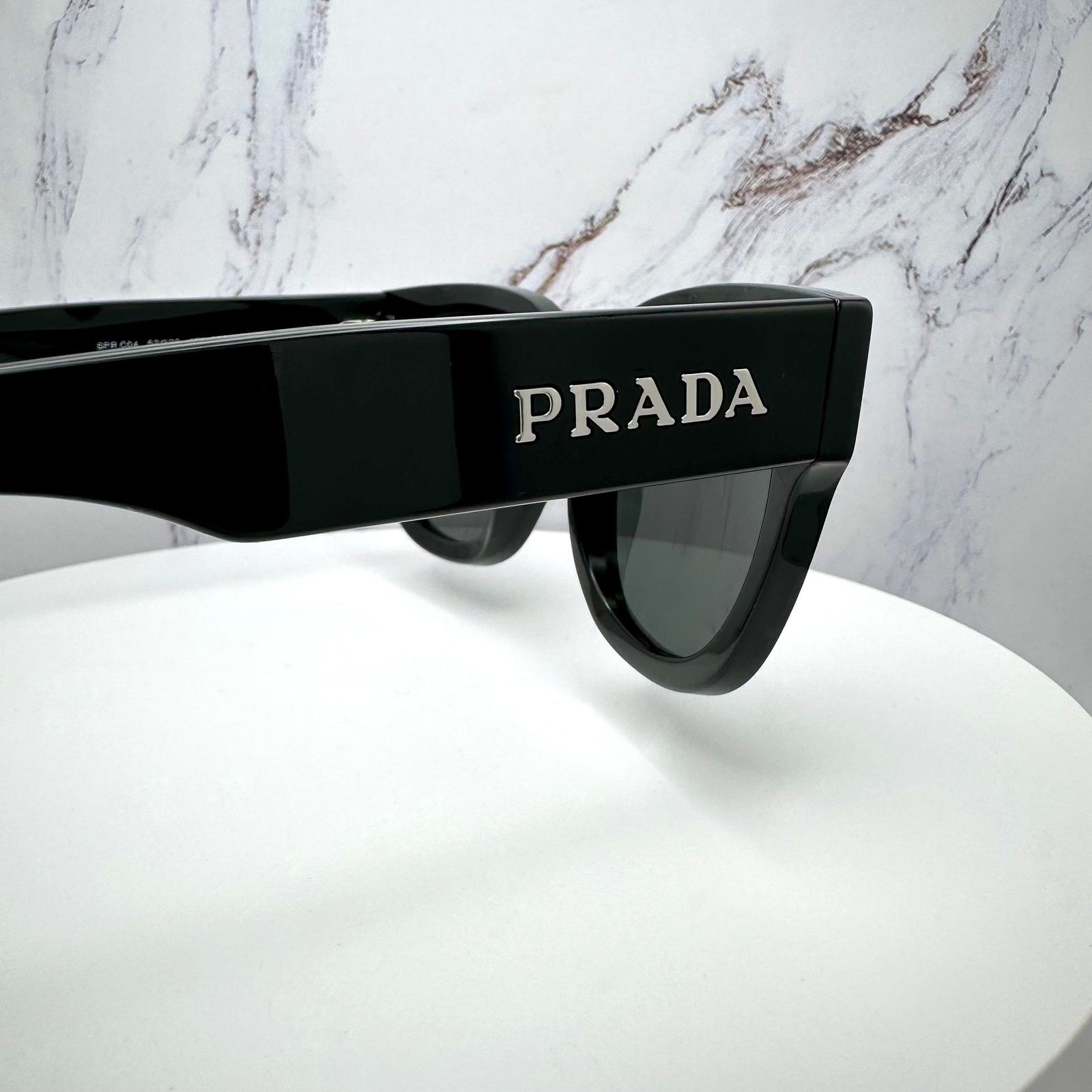 Prada New PRADA Sunglasses Black Square Acetate Grey Lens Size ONE SIZE - 21 Thumbnail
