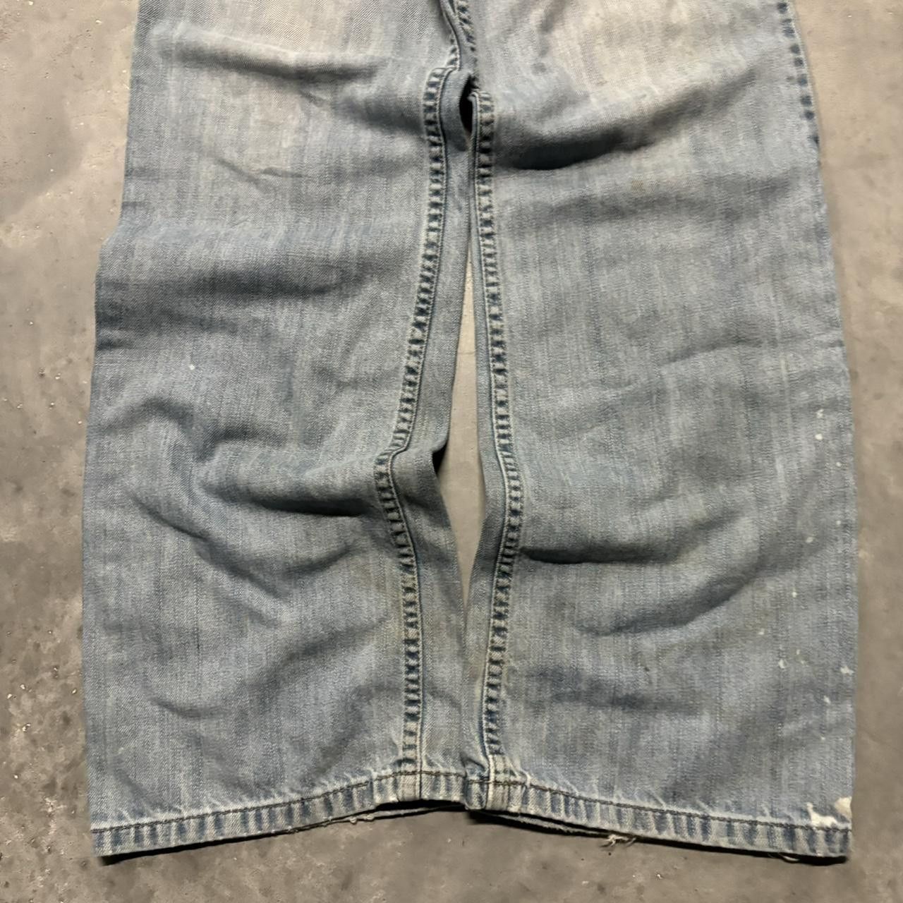 Japanese Brand × Vintage Crazy Vintage Y2K/2000s Baggy Light Wash Skater Denim Jeans! Size US 34 / EU 50 - 5 Thumbnail