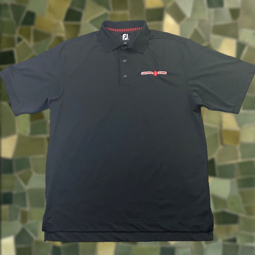 Footjoy FootJoy Mens Polo Shirt Short Sleeve Black Stretch Logo FJ Golf Collared Embroidered Size US M / EU 48-50 / 2 - 1 Thumbnail