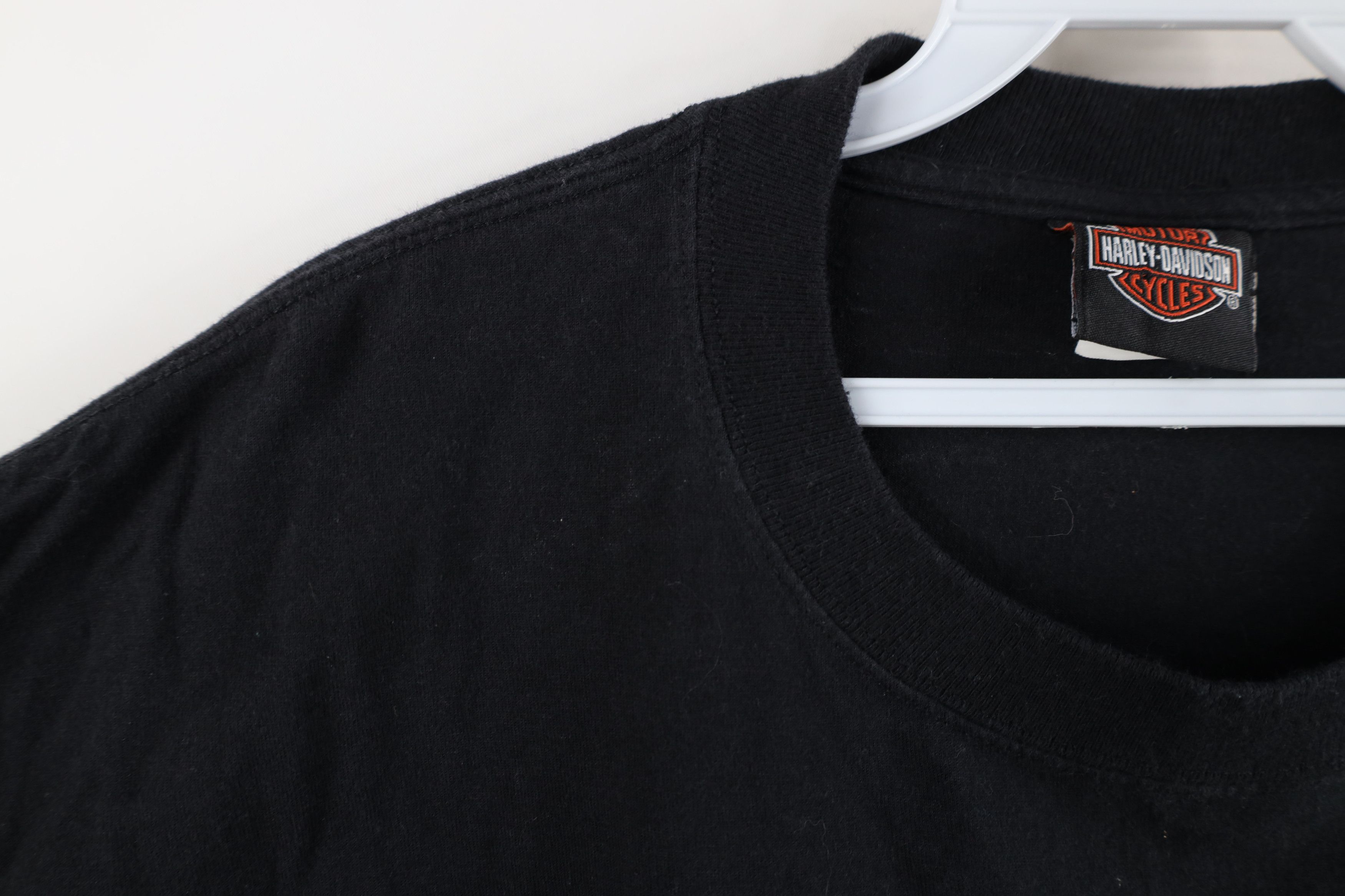 Harley Davidson × Vintage Vintage Y2K Harley Davidson Spell Out Big Logo T-Shirt Black Size US L / EU 52-54 / 3 - 6 Thumbnail