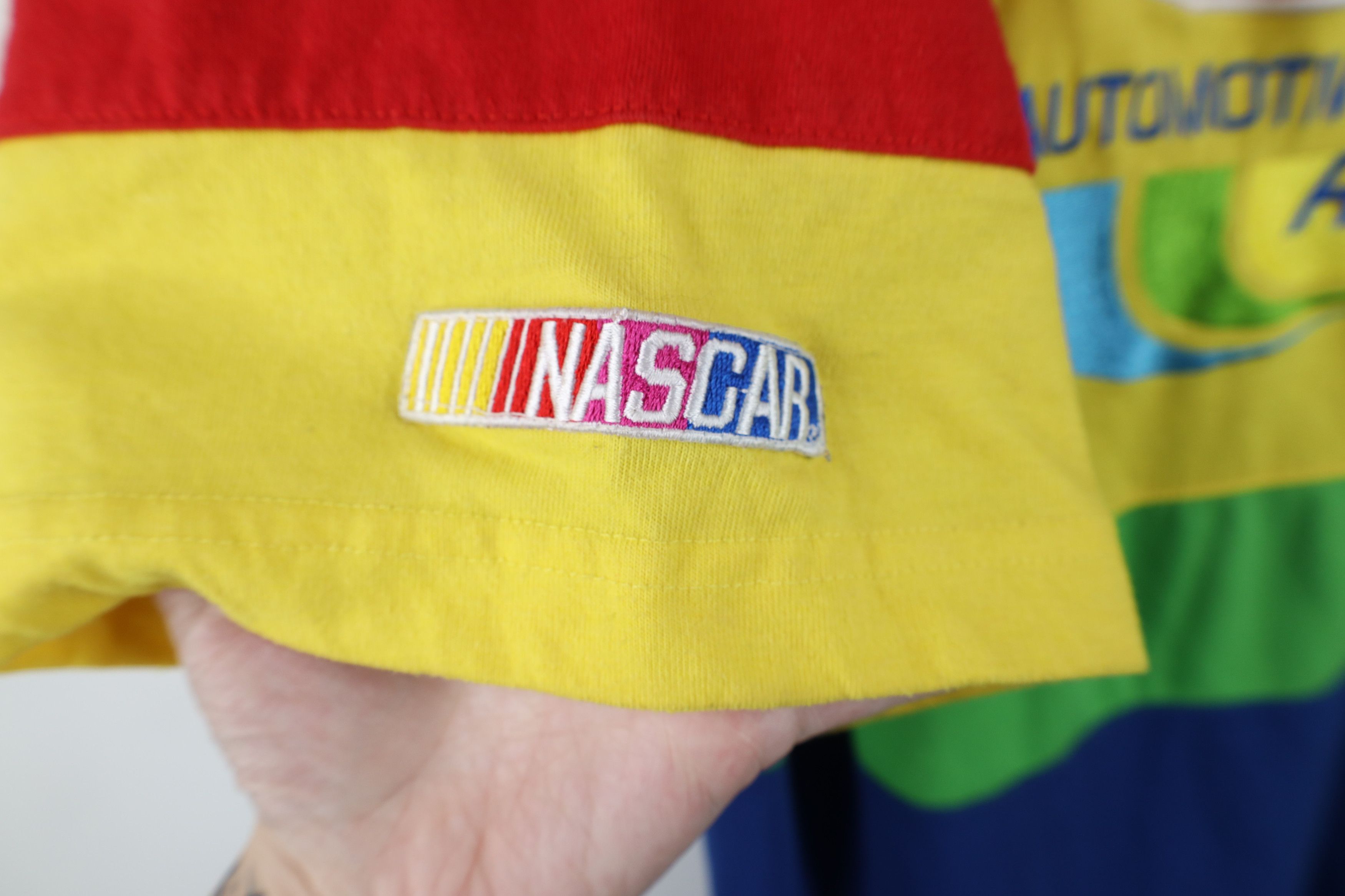 Vintage Vintage 90s NASCAR Striped Jeff Gordon Racing T-Shirt Size US XL / EU 56 / 4 - 7 Thumbnail