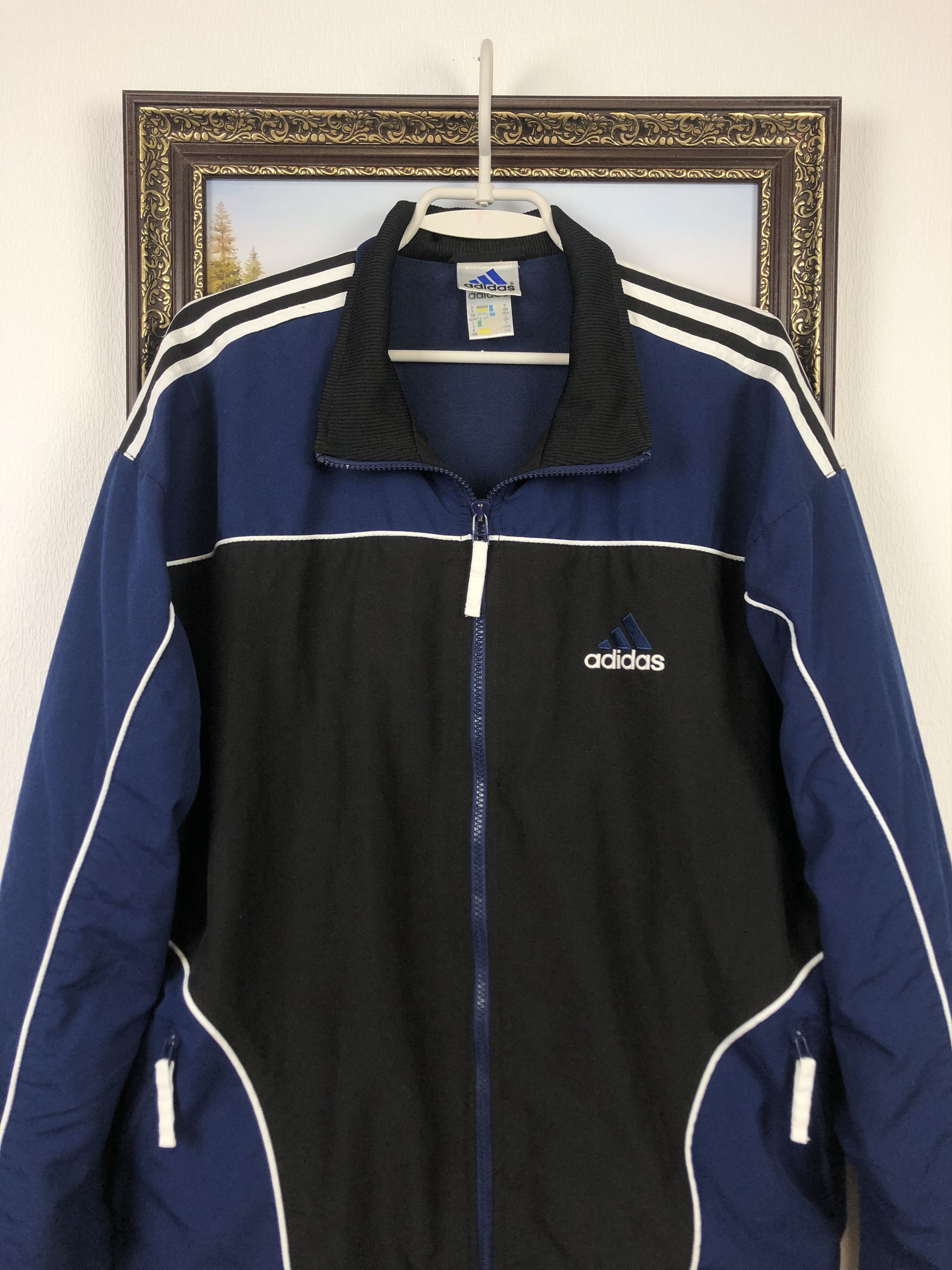 Adidas × Vintage Vintage Adidas Sweatshirt Big Logo Jacket Rare Hype Size US L / EU 52-54 / 3 - 4 Thumbnail
