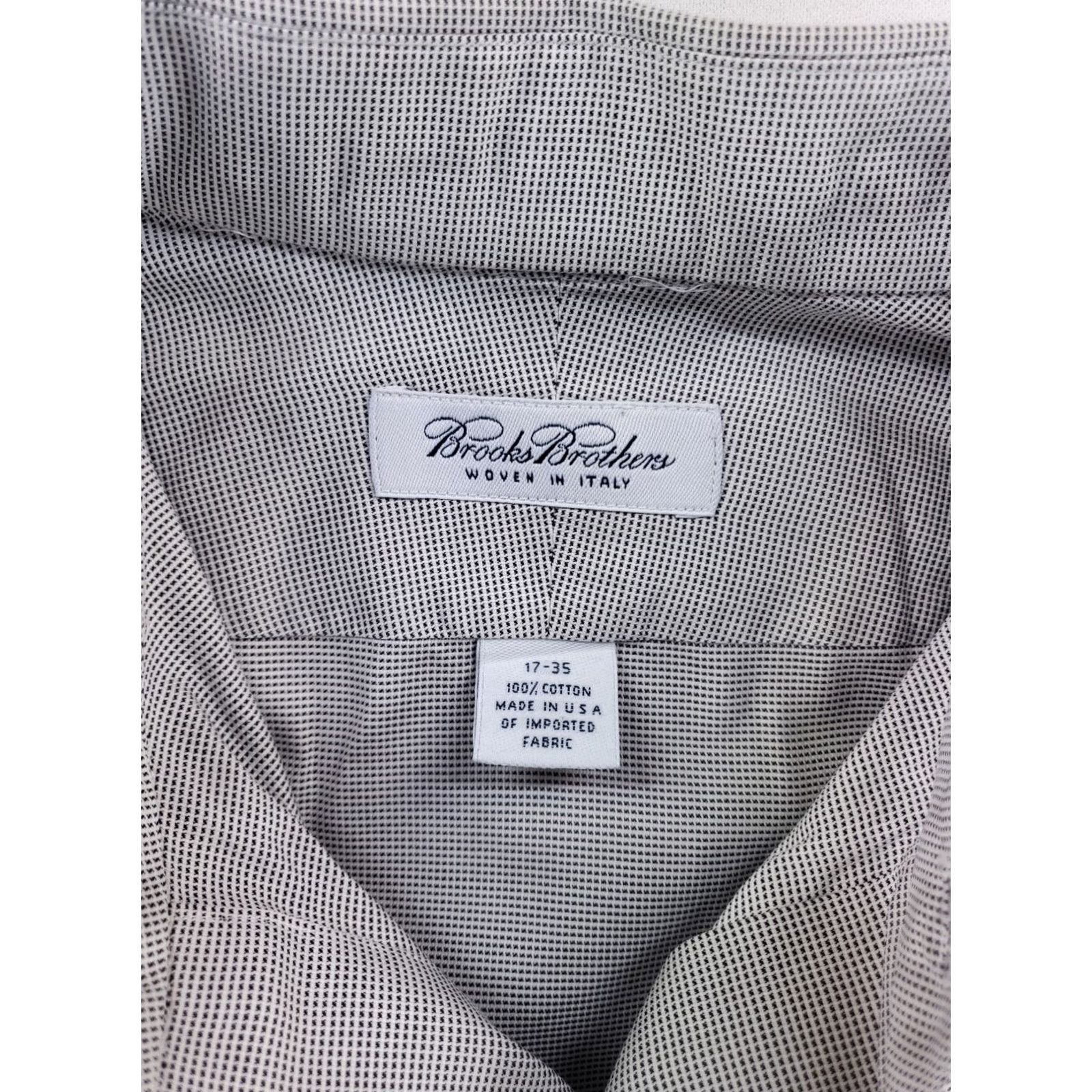 Brooks Brothers Brooks Brothers Makers Button Up Shirt Gray Black White Multicolor Made USA Mens 17-35 Long Sleeve Button-Up Shirt Mens Size US XL / EU 56 / 4 - 2 Thumbnail