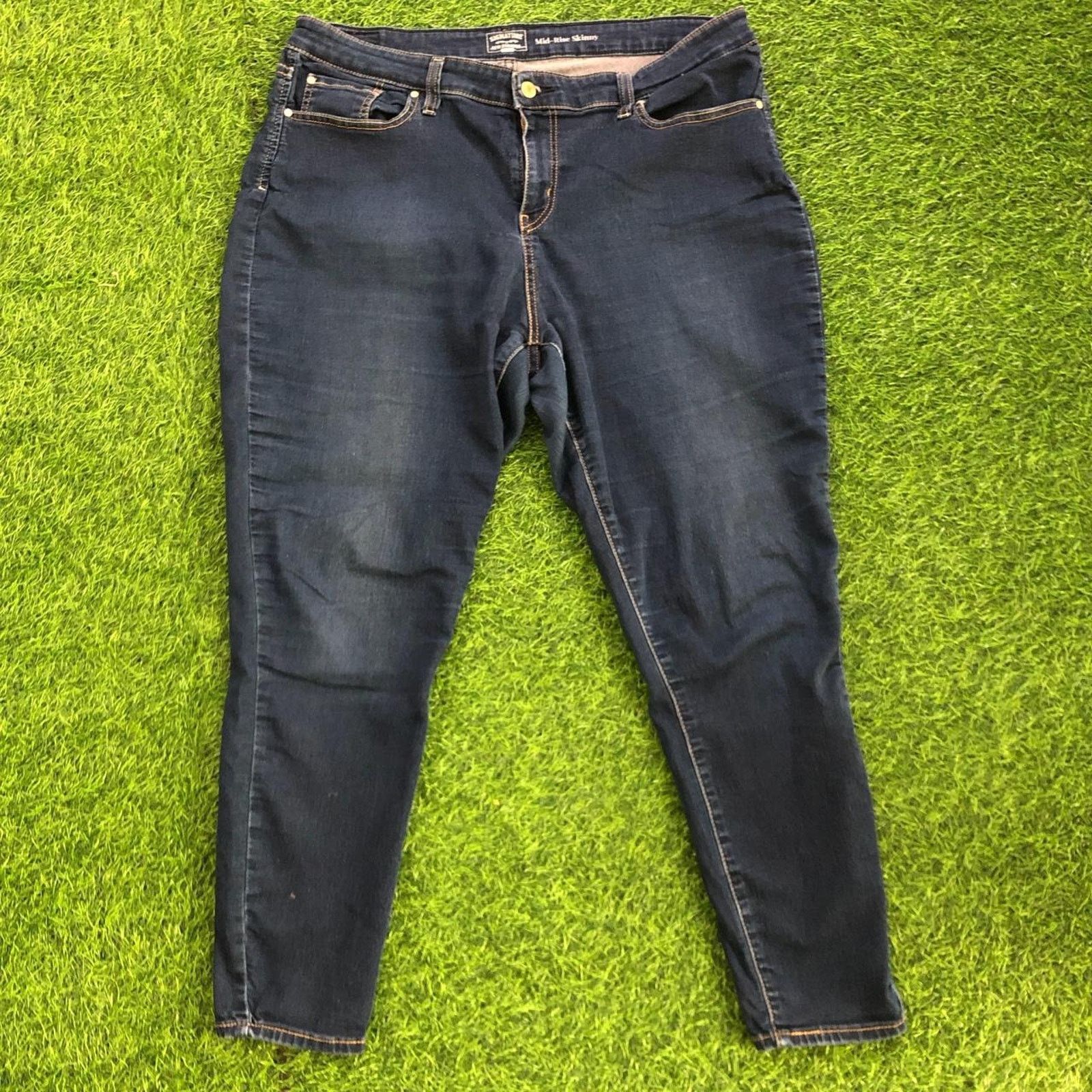 Levi's Levi Blue Signature Mid Rise Skinny Jeans w/ Stretch Waist Size 28" / US 6 / IT 42 - 2 Thumbnail
