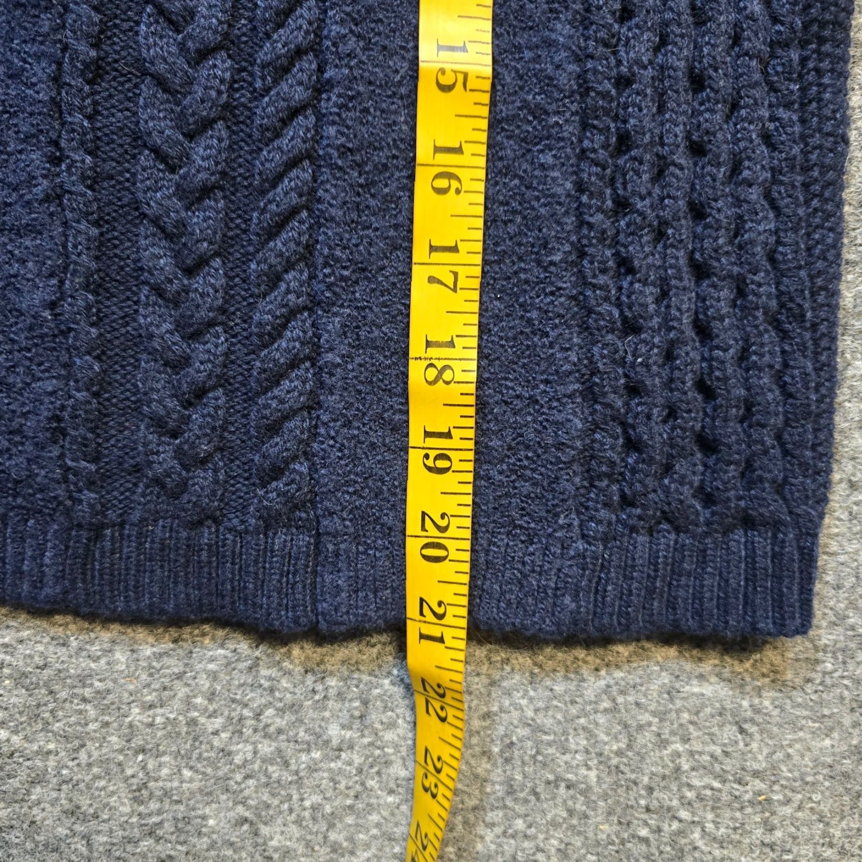 J.Crew J.CREW Sweater Womens Small Blue Alpaca Wool Fishermans Cable Knit Casual Preppy Pullover Size S / US 4 / IT 40 - 7 Thumbnail