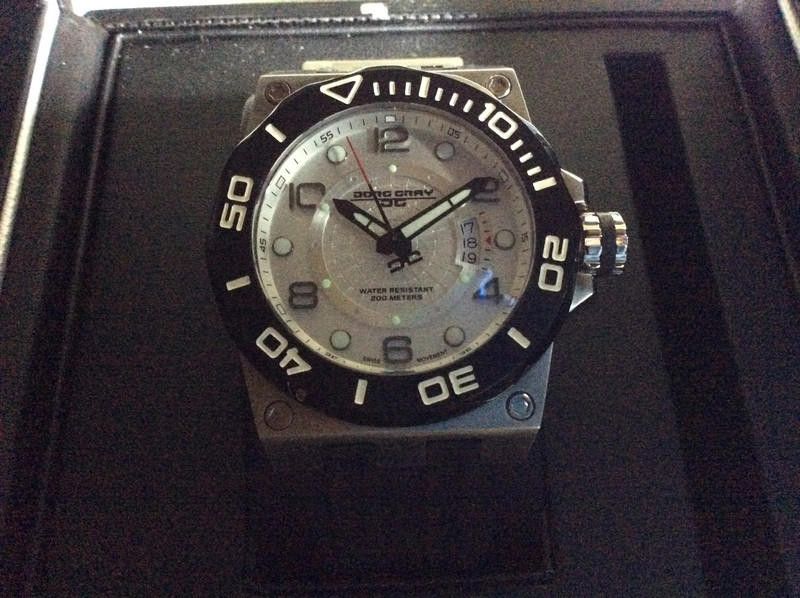 Designer Jorge Gray Men's Sliver Dial Black rubber strap watch Size ONE SIZE - 10 Thumbnail