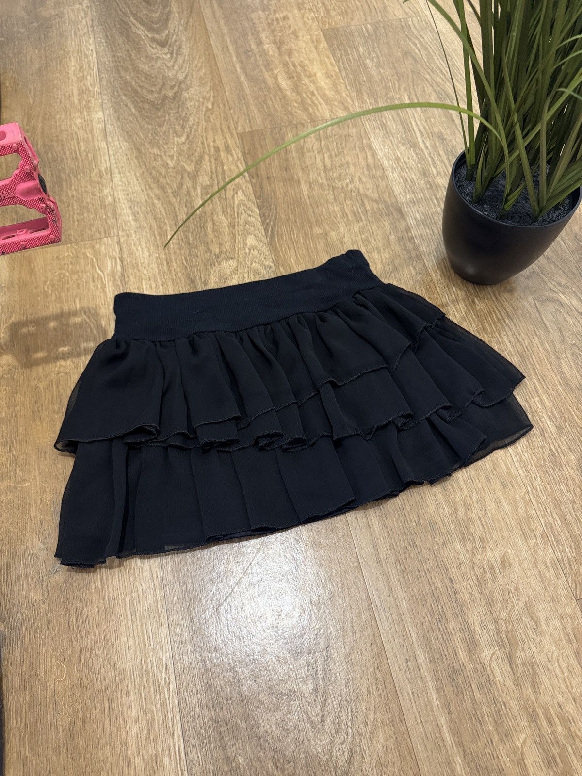 Vintage VINTAGE MESH RUSHES 2000s SKIRT Size 28" / US 6 / IT 42 - 3 Thumbnail
