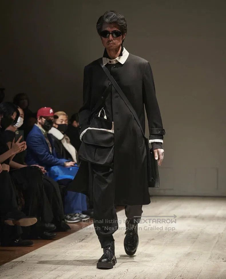 Yohji Yamamoto Yohji Yamamoto 22AW Mainline Show Double Neck Wool Coat Size US M / EU 48-50 / 2 - 8 Thumbnail
