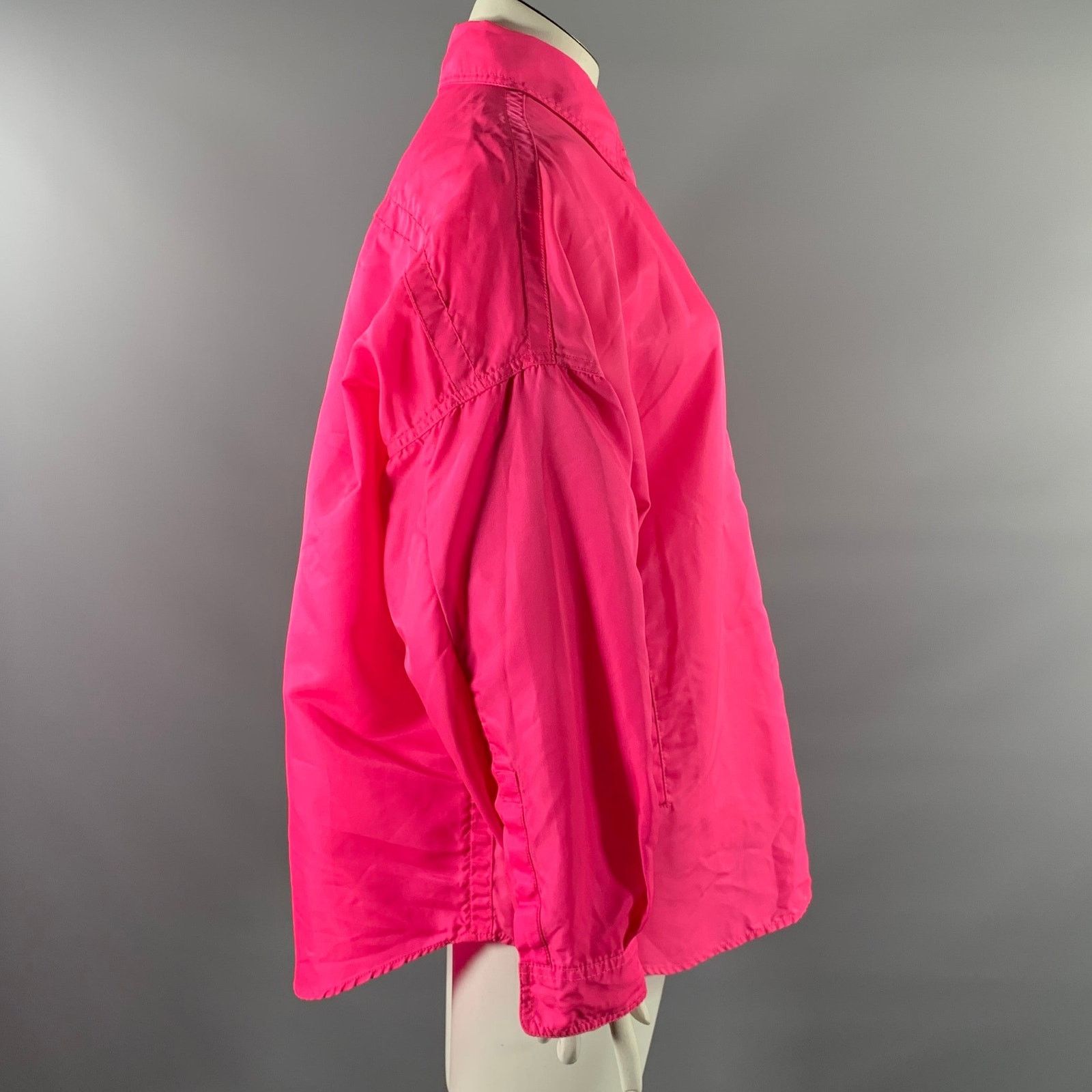 Frankie Shop THE FRANKIE SHOP Size M/L Pink Polyester Shirt Jacket Shirt Size M / US 6-8 / IT 42-44 - 2 Thumbnail