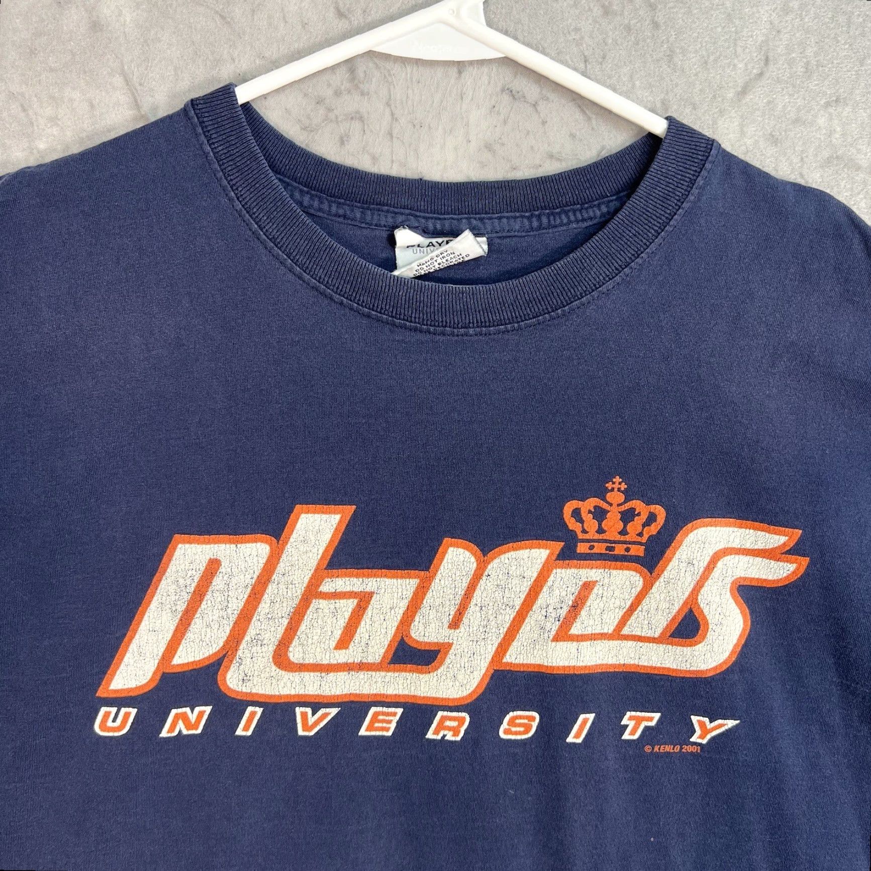 Vintage VINTAGE Players University Kenlo 90s Blue Graphic Tee T Shirt Adult 3XL Men USA Made Shirt Mens Size US XXL / EU 58 / 5 - 3 Thumbnail