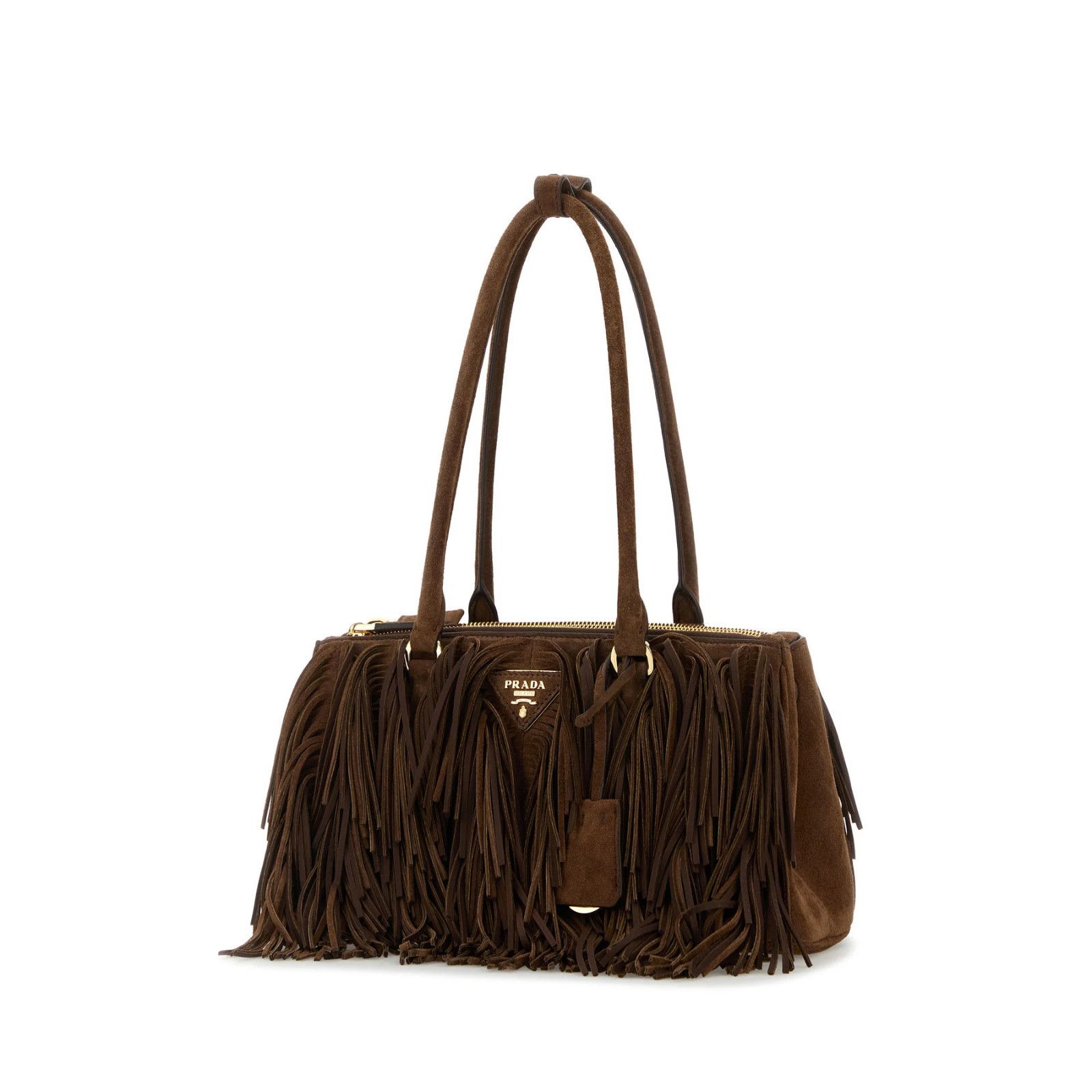 Prada PRADA Galleria Medium $6300 Cocoa Brown Suede Top Handle Bag Size ONE SIZE - 2 Thumbnail