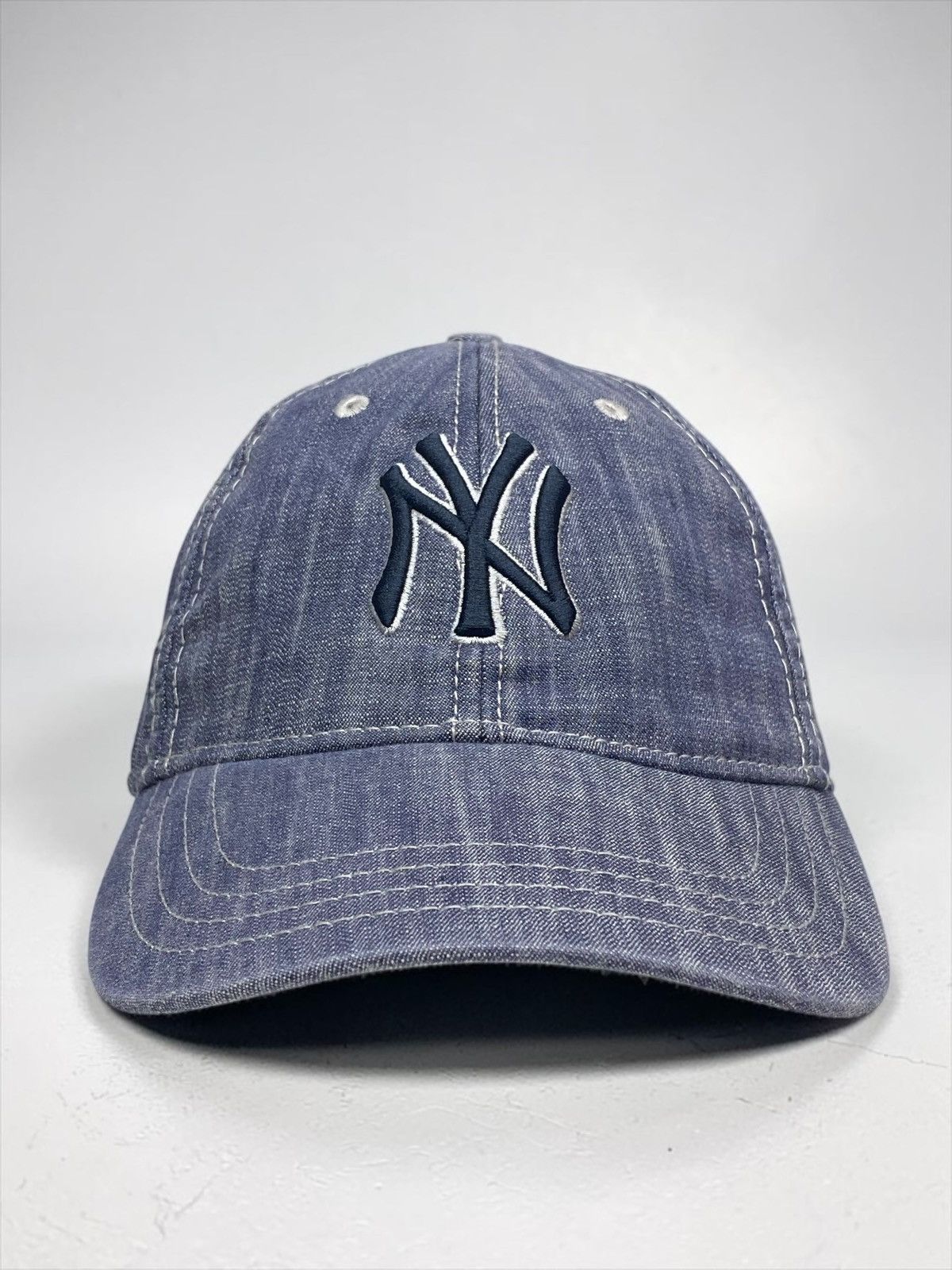 New York Yankees Vintage 90s New York Yankees Denim Cap SnapBack y2k Size ONE SIZE - 2 Thumbnail