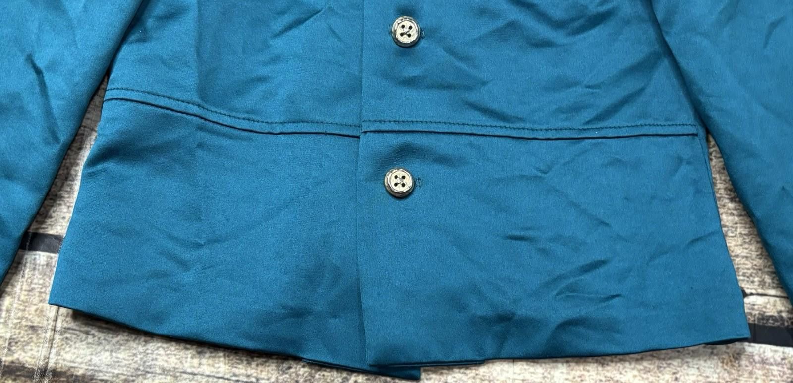 Le Grande Bleu (L.G.B.) VTG ISB Suit Set Womens Size 8 Jacket Skirt Satin Blue 80s Size M / US 6-8 / IT 42-44 - 7 Thumbnail