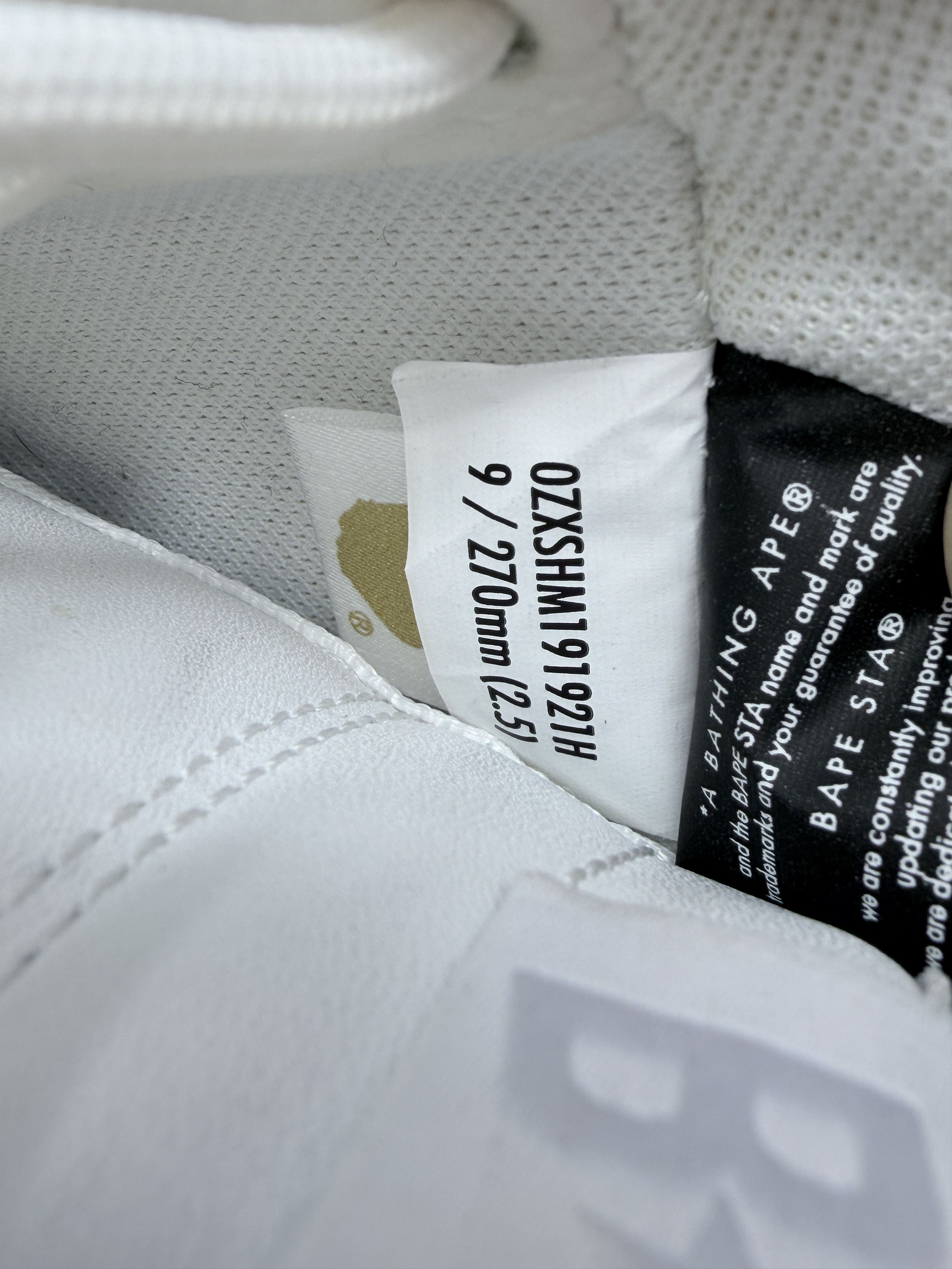 Bape × JJJJound JJJJound Bapesta OG Low White Gray Size US 9 / EU 42 - 10 Thumbnail