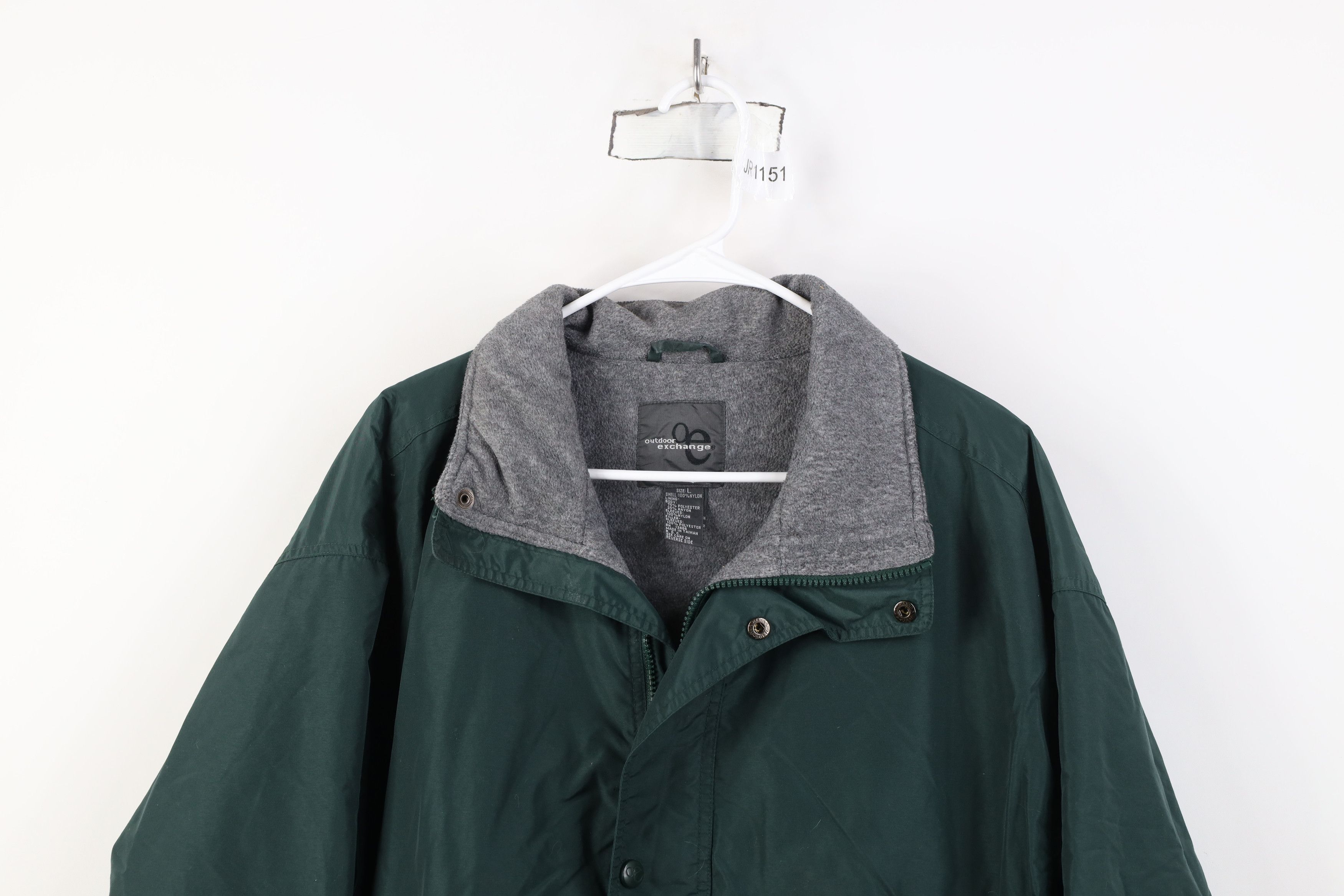 Vintage Vintage 90s Y2K Streetwear Fleece Lined Bomber Jacket Green Size US L / EU 52-54 / 3 - 2 Thumbnail